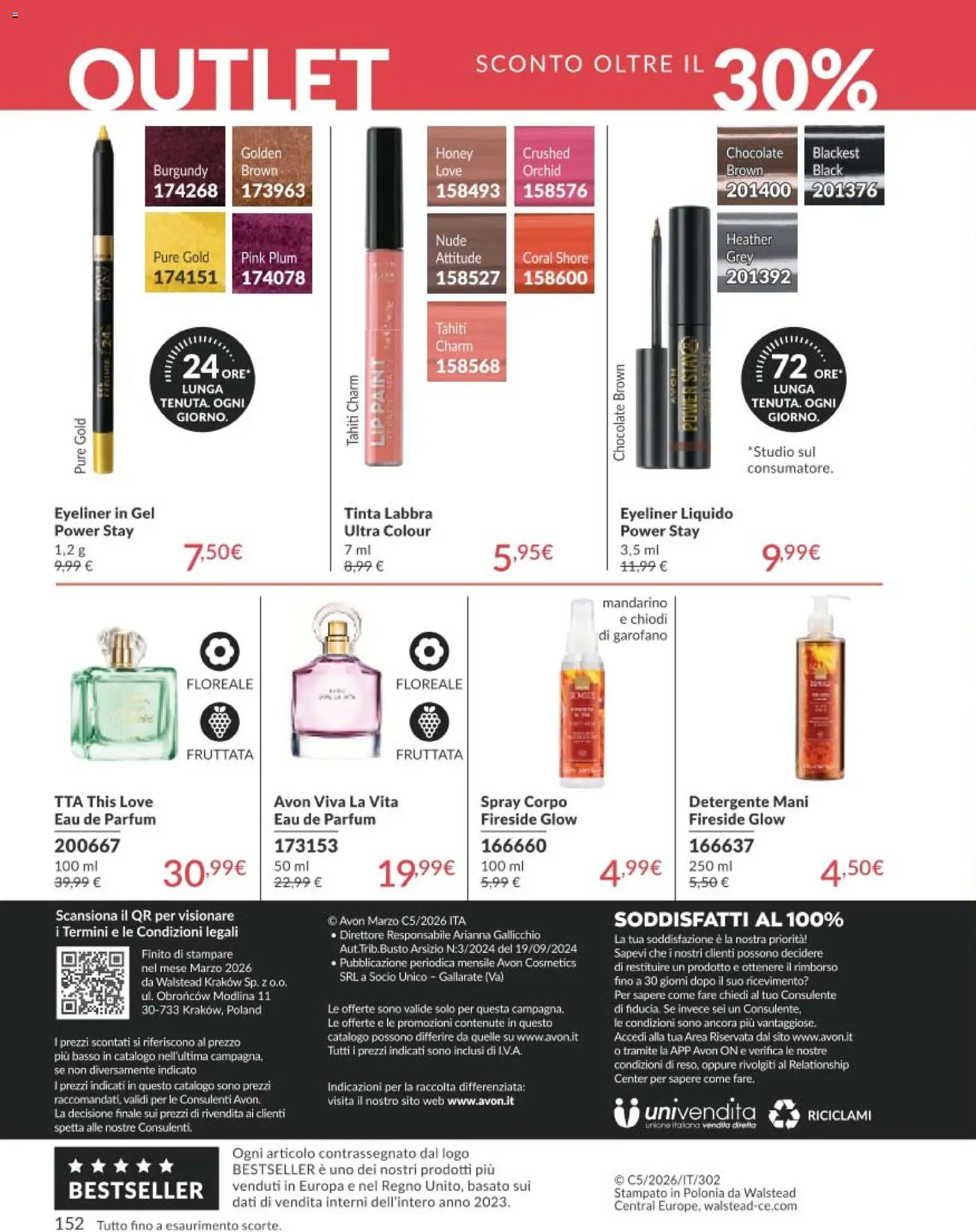 Volantino Avon del 01.05.2026 | Pagina: 152 | Prodotti: Eyeliner, Detergente, Chiodi
