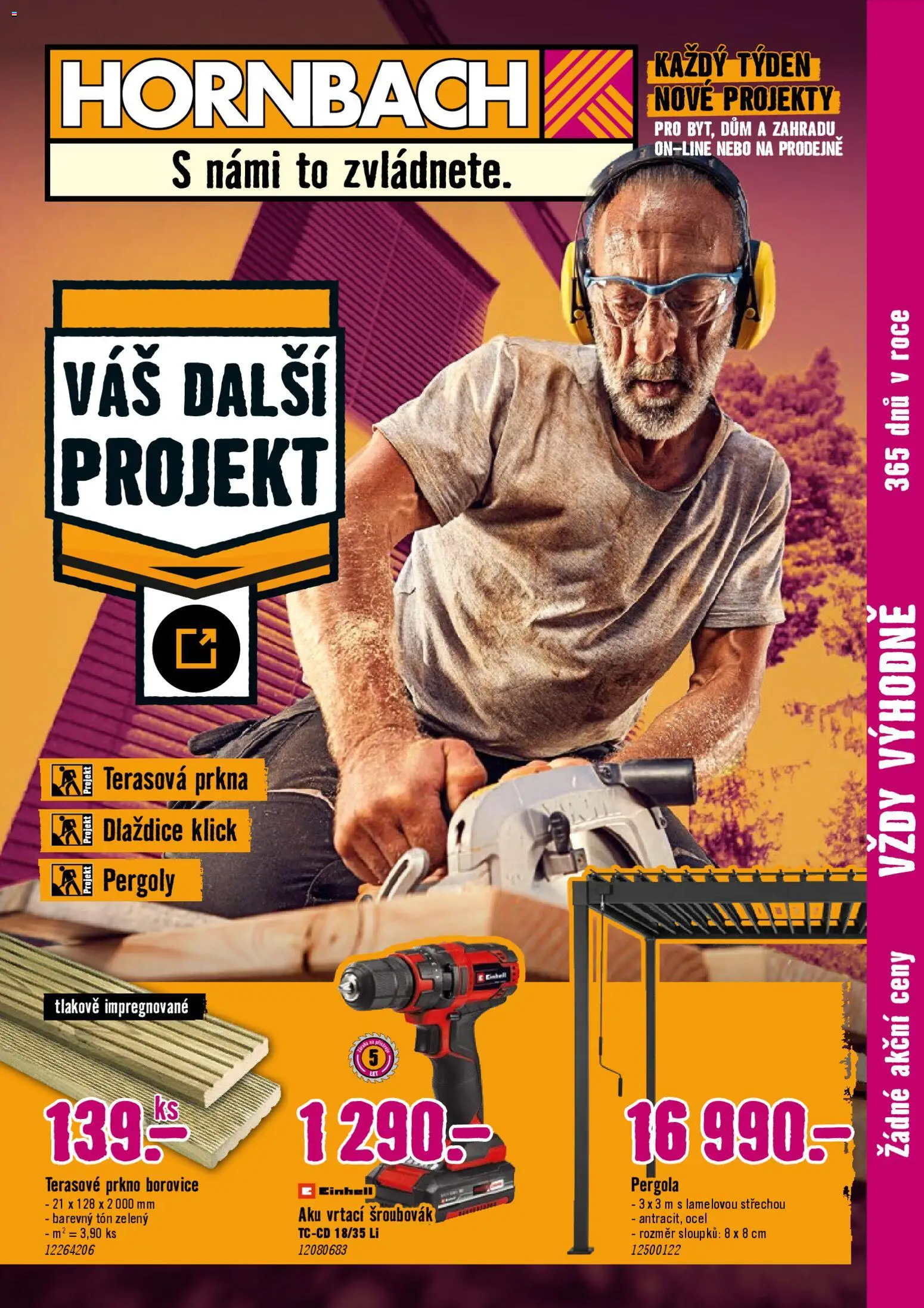 HORNBACH leták - Terasa od 11.03.2026 | Strana: 1 | Produkty: Vál, Šroubovák