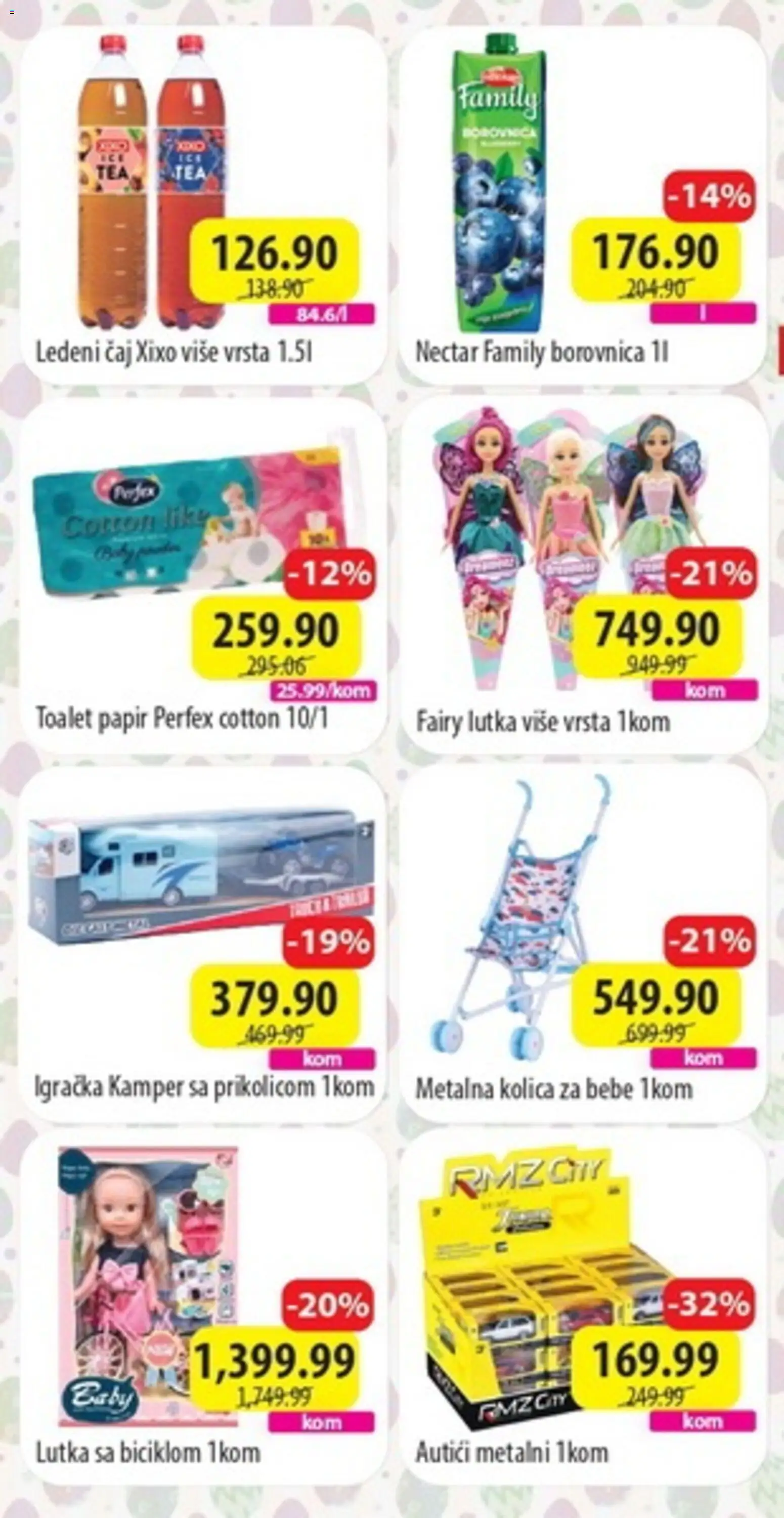 Senta Promet katalog - važi od 30.03.2026 | Strana: 4 | Proizvode: Toalet papir, Kolica, Borovnica, Čaj