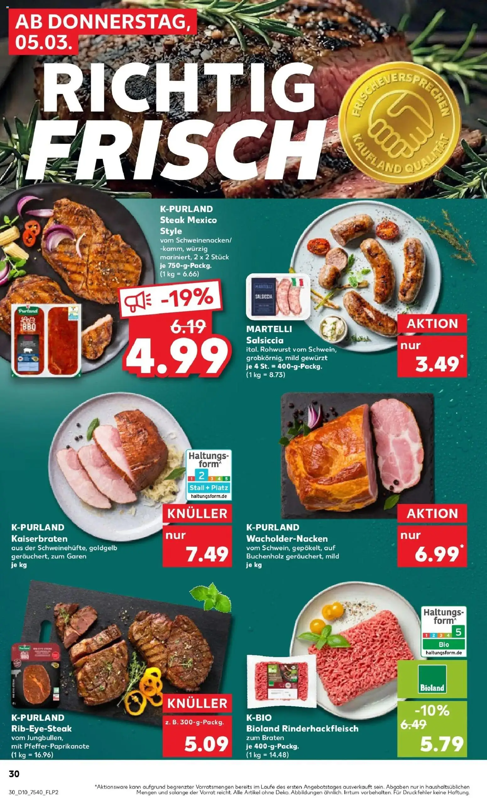 Kaufland Prospekt Aschersleben	 – gültig ab 05.03.2026 | Seite: 30 | Produkte: Steak