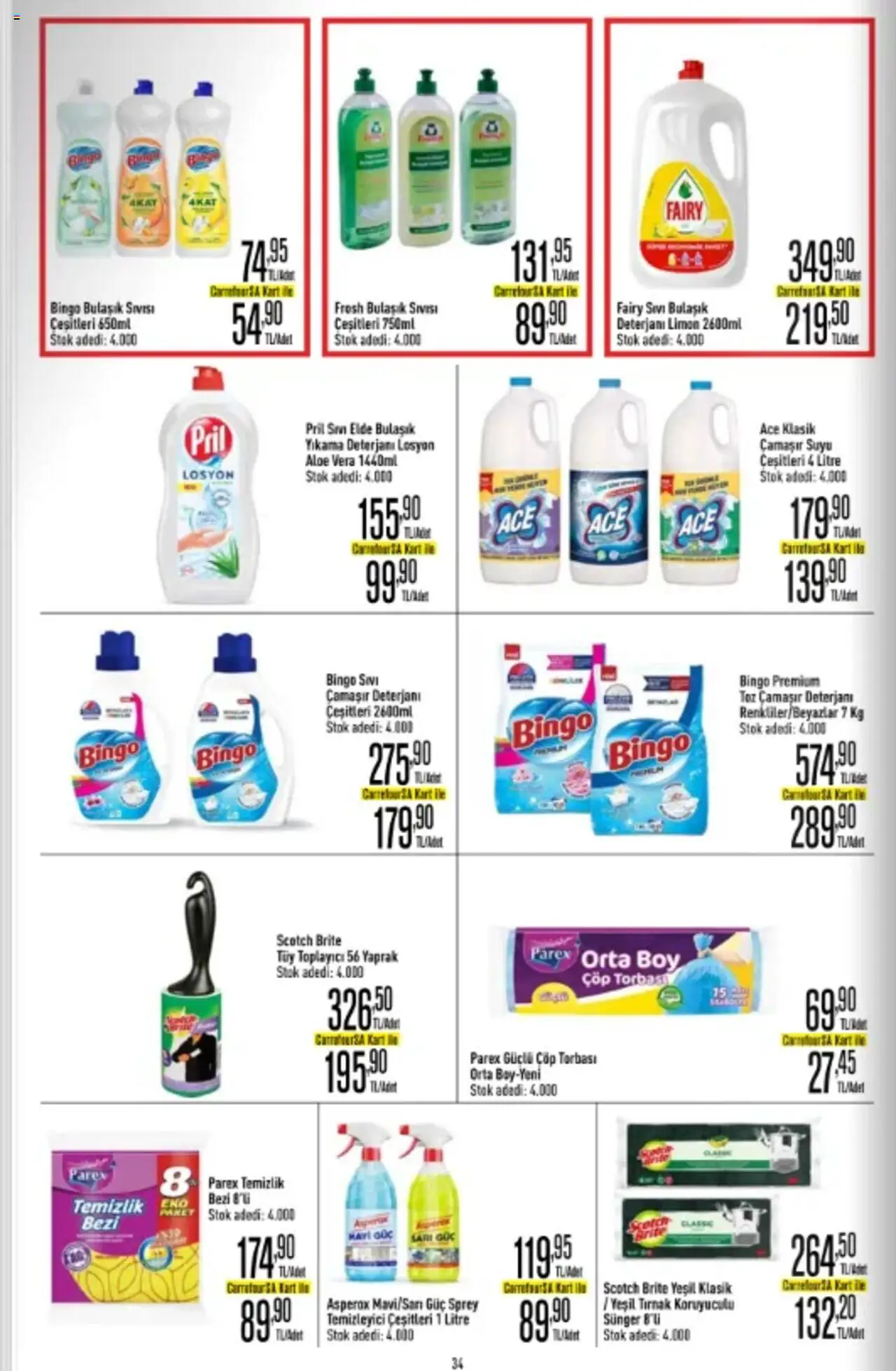 CarrefourSA Katalog - 26.09.2025 tarihinden itibaren geçerlidir | Sayfa: 34 | Ürünler: Çöp torbası, Tüy toplayıcı, Çamaşır deterjanı, Limon