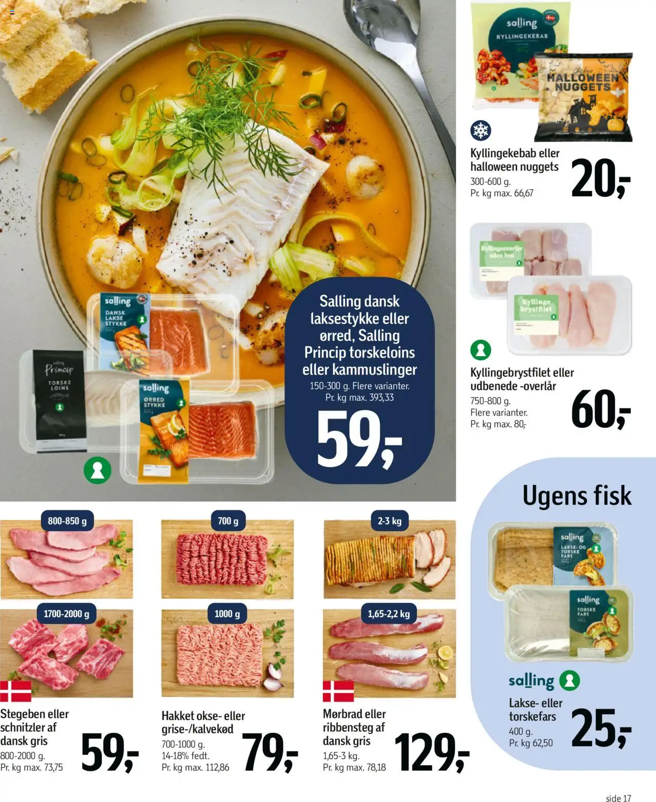 Føtex tilbudsavis – gyldig fra 17.10.2025 | Side: 21 | Produkter: Fisk, Nuggets, Schnitzler