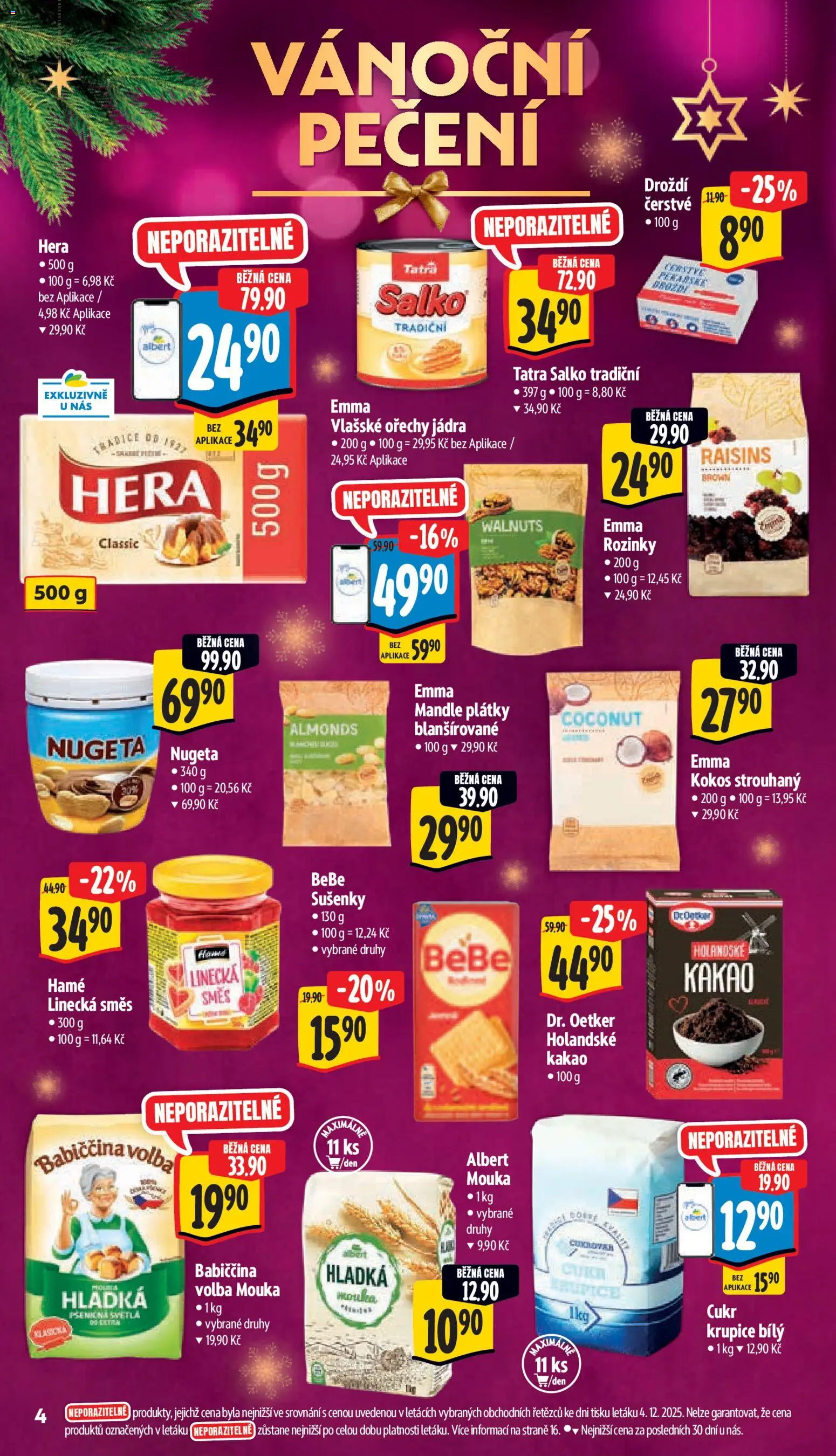 Albert leták - Supermarket od 10.12.2025 | Strana: 9 | Produkty: Linecká směs, Salko, Mandle, Kakao