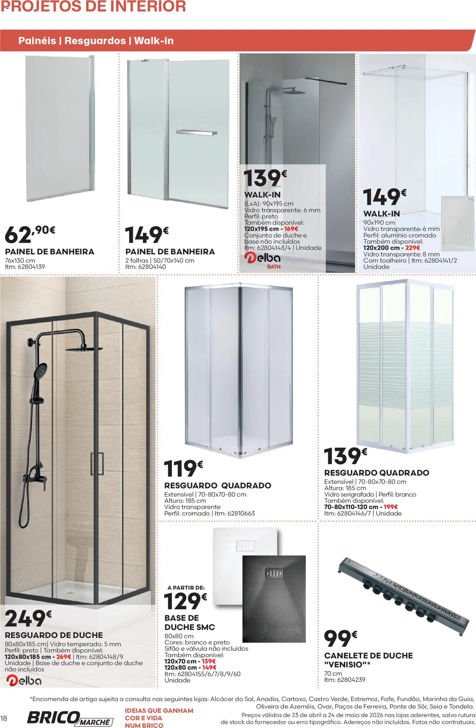 BricoMarché F06 - Folheto Catálogo Projetos de Interior │ válido de 23.04.2026 | Página: 18 | Produtos: Base
