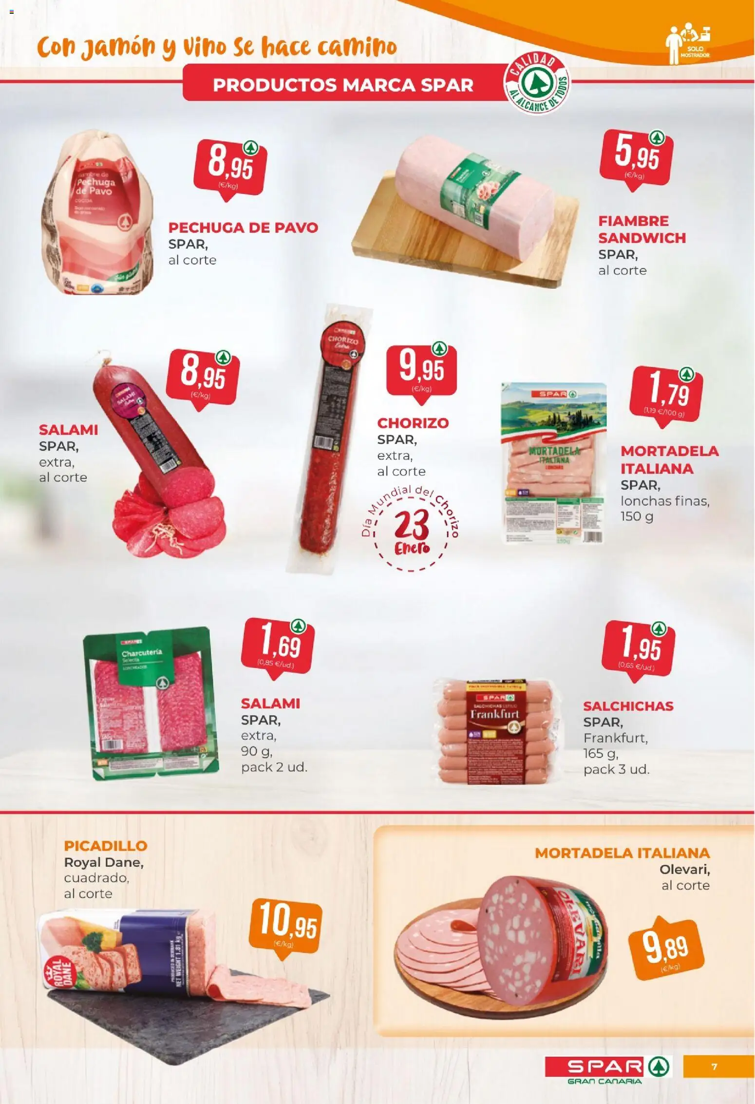 Spar - folleto │ válido desde el 23.01.2026 | Página: 7 | Productos: Jamón, Vino, Salami, Mortadela