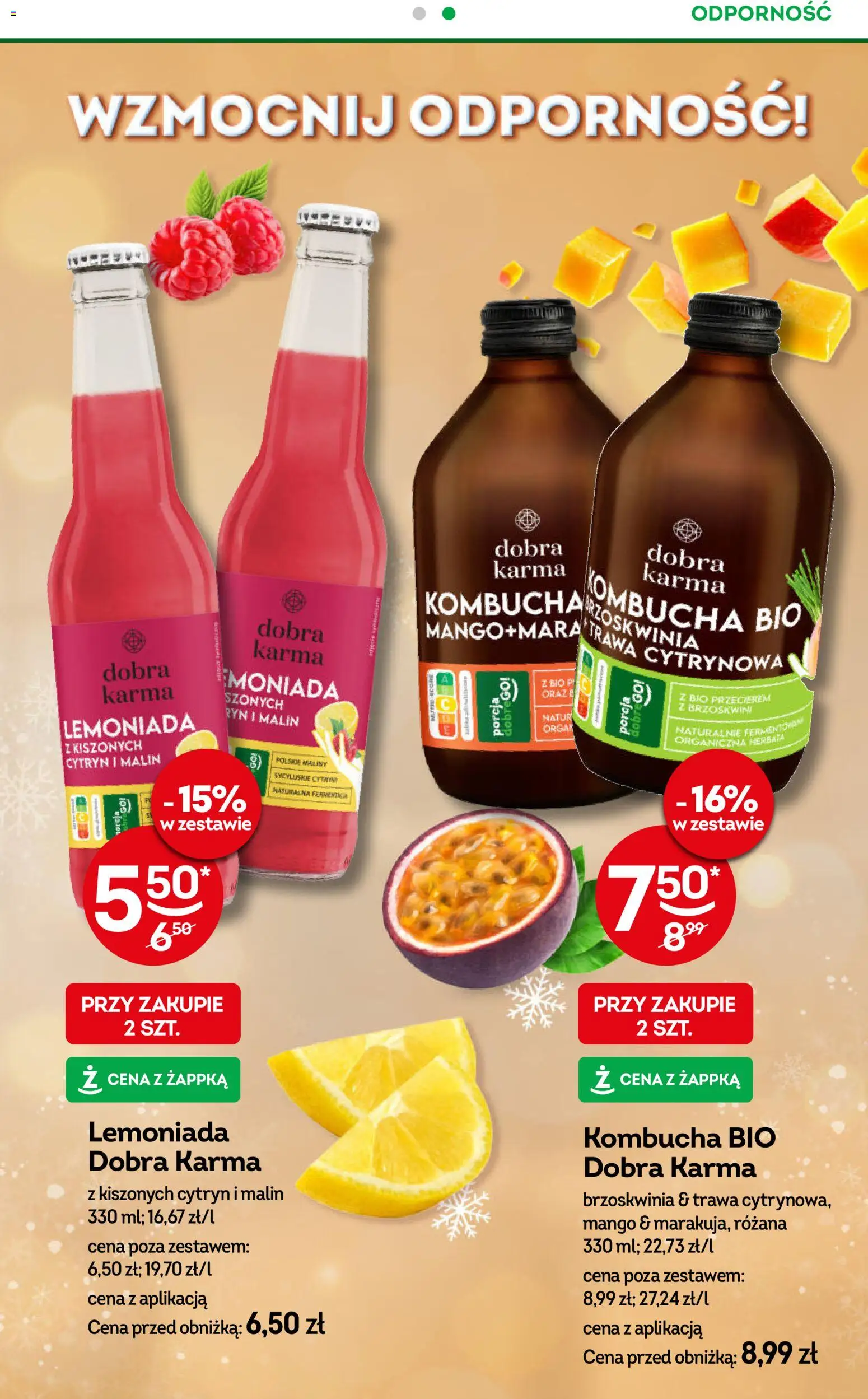 Żabka Black Friday od 19.11.2025 | Strona: 57 | Produkty: Mango, Brzoskwinia, Cytryny, Kombucha