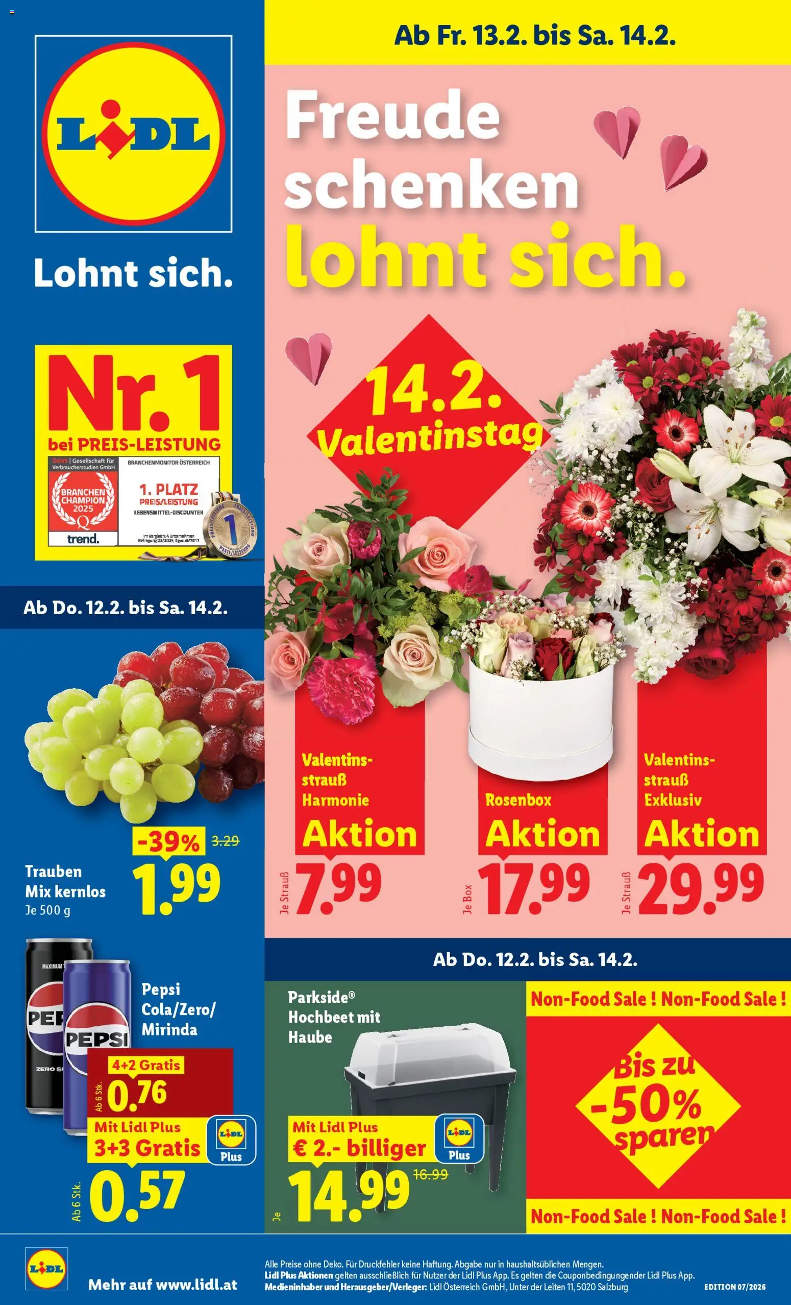 Lidl Flugblatt - Oberpullendorf, Güssing, Oberwart gültig ab 13.02.2026 | Seite: 1