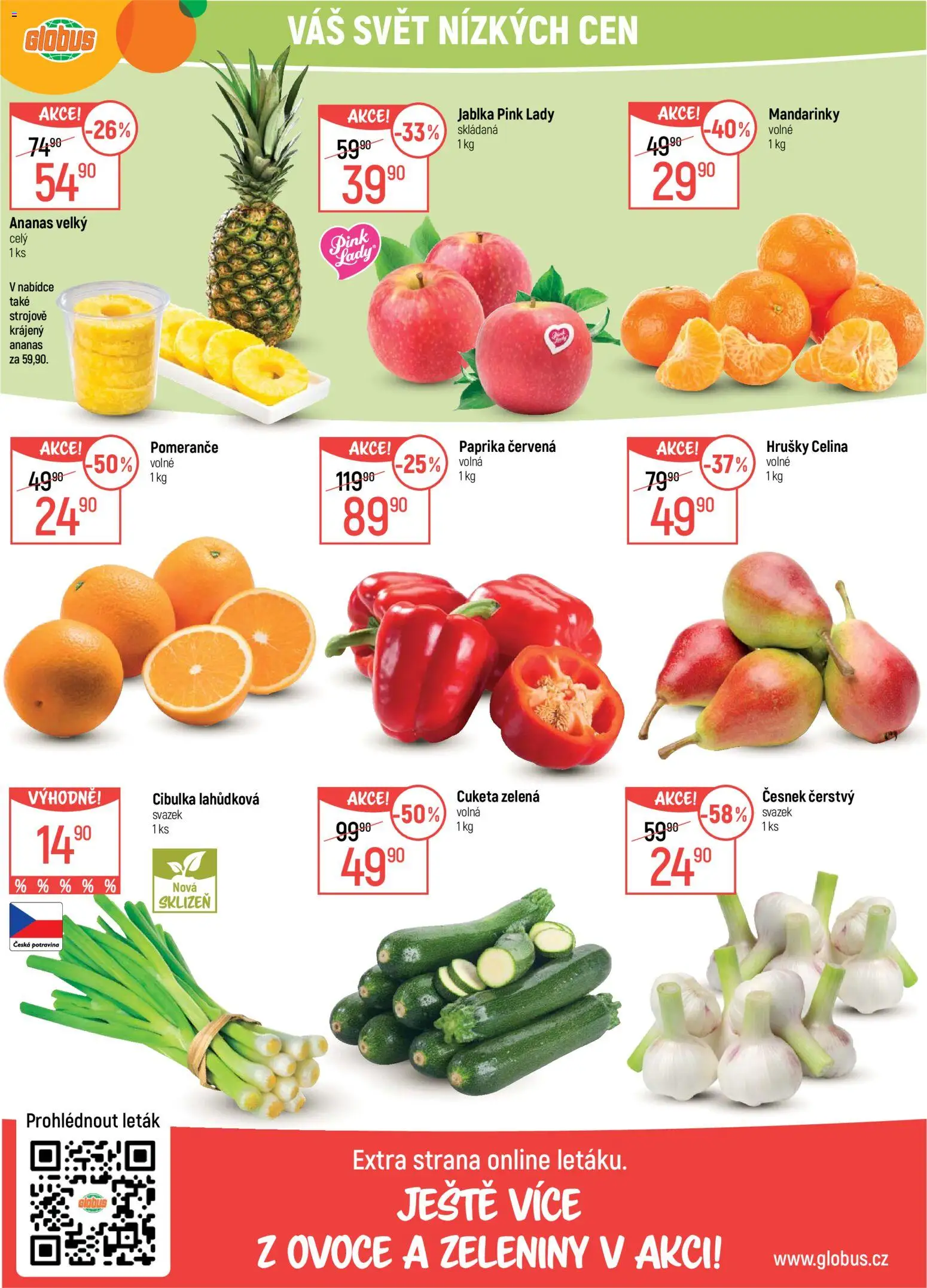 Globus leták - Plzeň od 08.04.2026 | Strana: 24 | Produkty: Globus, Jablka, Pomeranče, Ananas