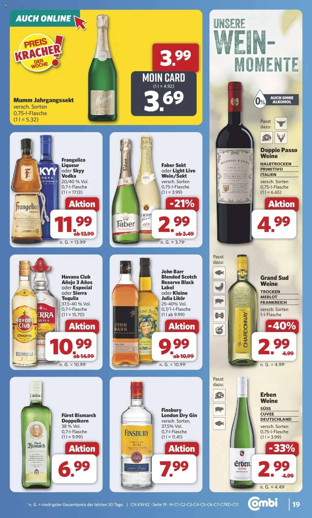 Combi Prospekt 	 – gültig ab 13.10.2025 | Seite: 24 | Produkte: Havana club, Merlot, Wein, Vodka