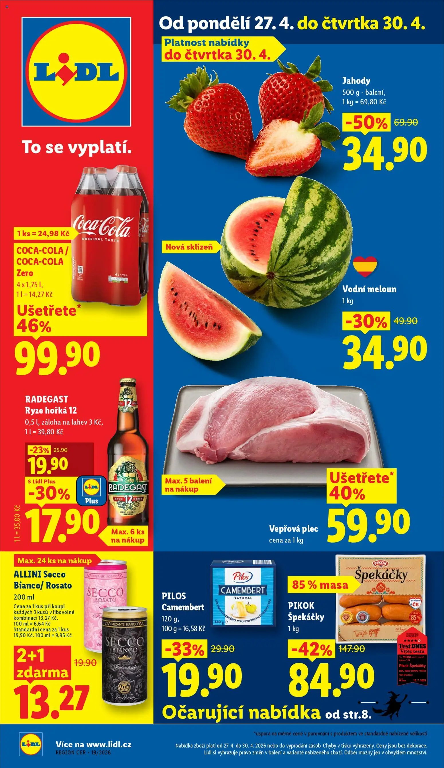 Lidl leták od 27.04.2026 💥 Nenechte si ujít TOP nabídky! ⭐ | Česko