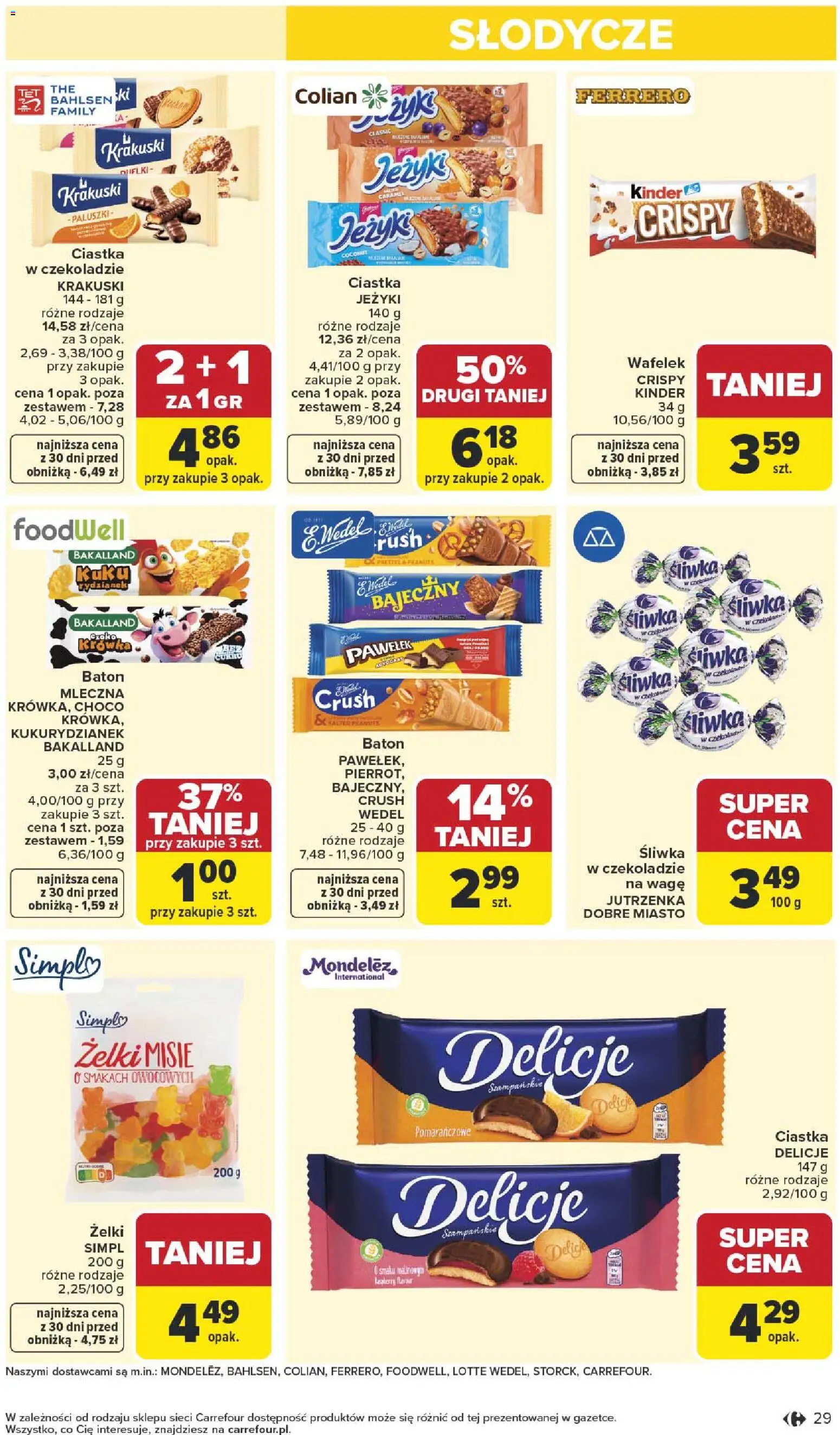 Carrefour gazetka od 27.04.2026 | Strona: 31 | Produkty: Słodycze, Baton, Żelki, Ciastka