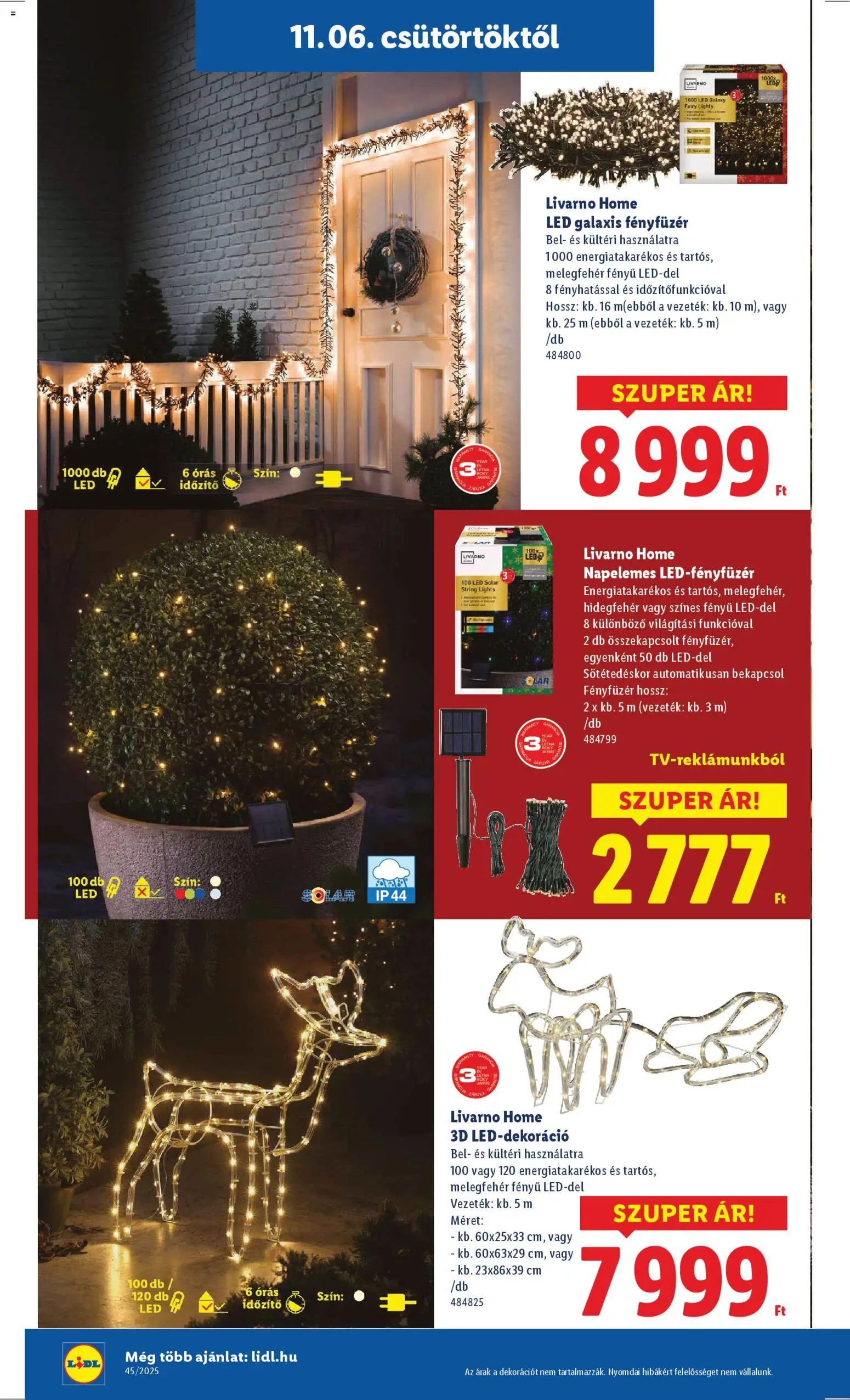 Lidl akciós ujság - amely érvényes a következő dátumtól: 06.11.2025 | Oldal: 2 | Termékek: Fényfüzér