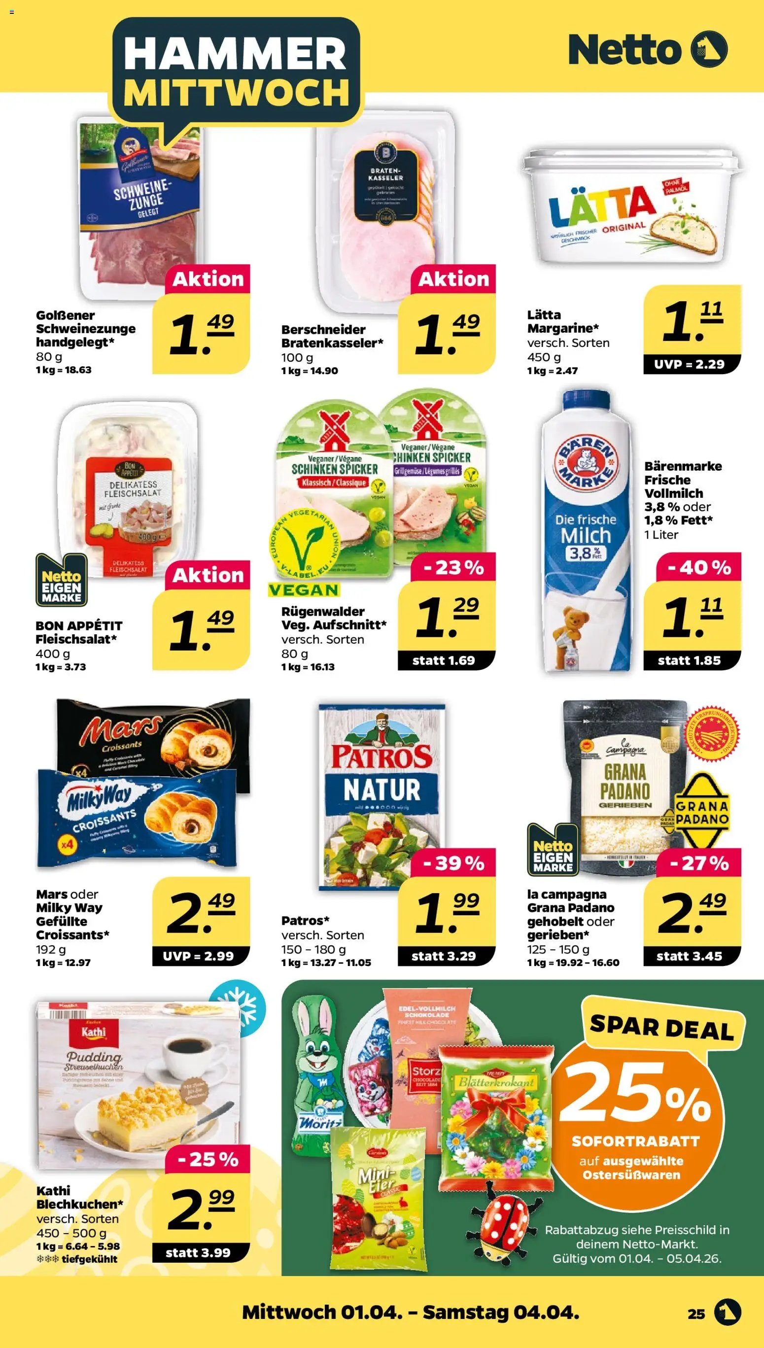 Netto Prospekt 	 – gültig ab 30.03.2026 | Seite: 31 | Produkte: Milch, Schokolade, Patros, Mars
