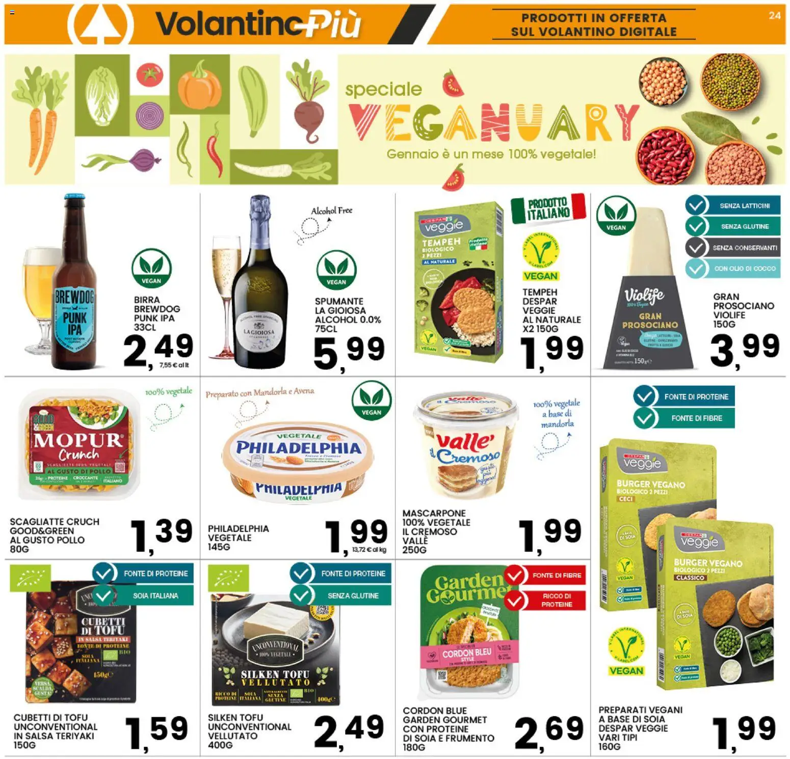 Volantino Interspar del 12.01.2026 | Pagina: 24 | Prodotti: Pollo, Ceci, Spumante, Cocco