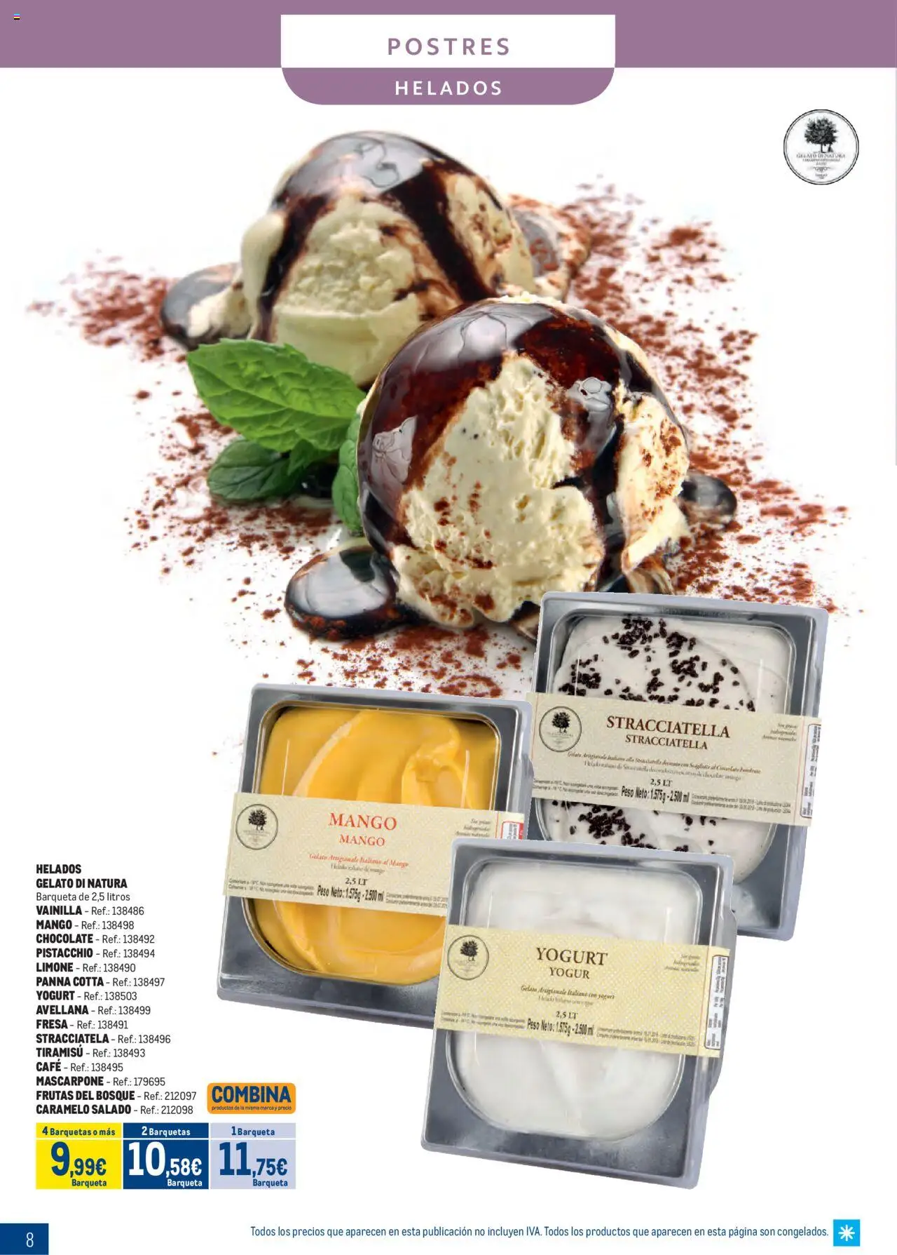 Makro - Congelados Centro │ válido desde el 04.08.2025 | Página: 8 | Productos: Yogur, Café, Peso, Ρούτερ