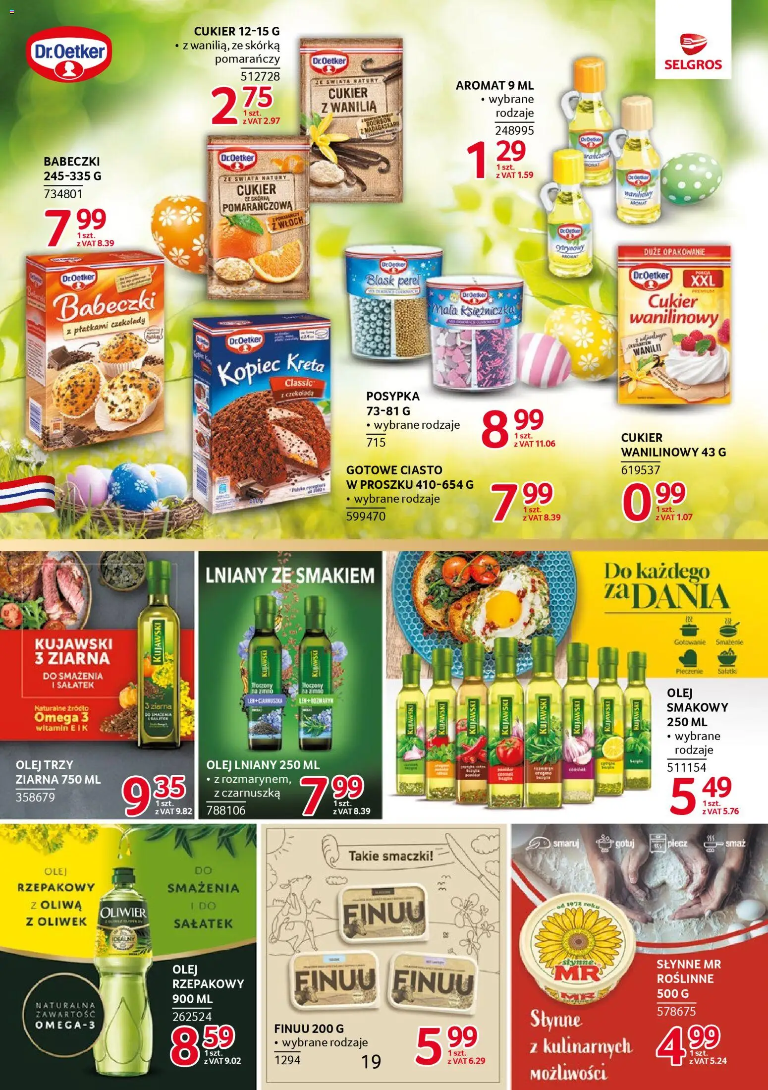 Selgros cash&carry gazetka - Markowe produkty od 26.03.2026 | Strona: 19 | Produkty: Olej rzepakowy, Ciasto, Kopiec Kreta, Cukier