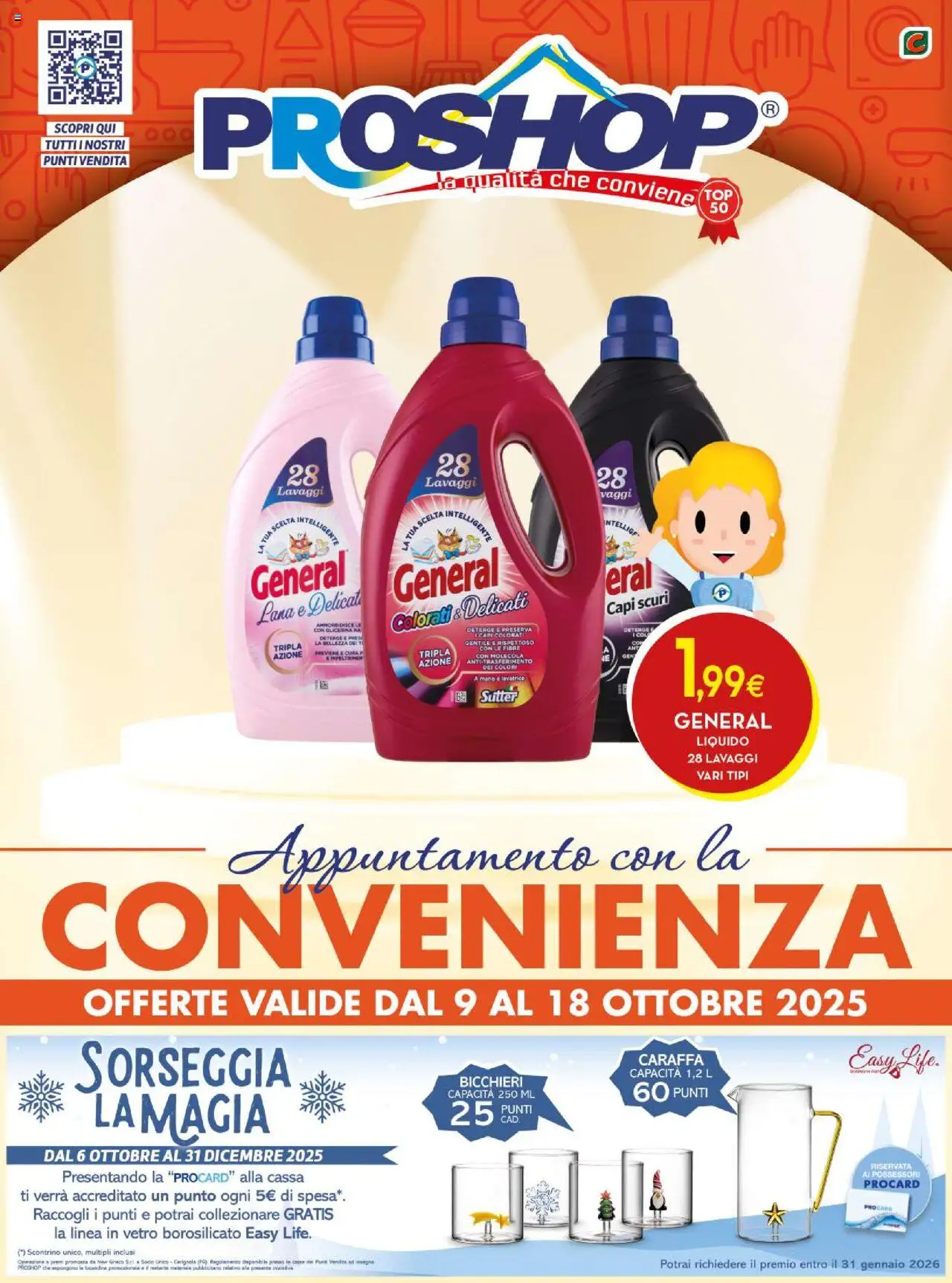 Volantino Proshop del 09.10.2025 | Pagina: 1 | Prodotti: Caraffa, Lavatrice