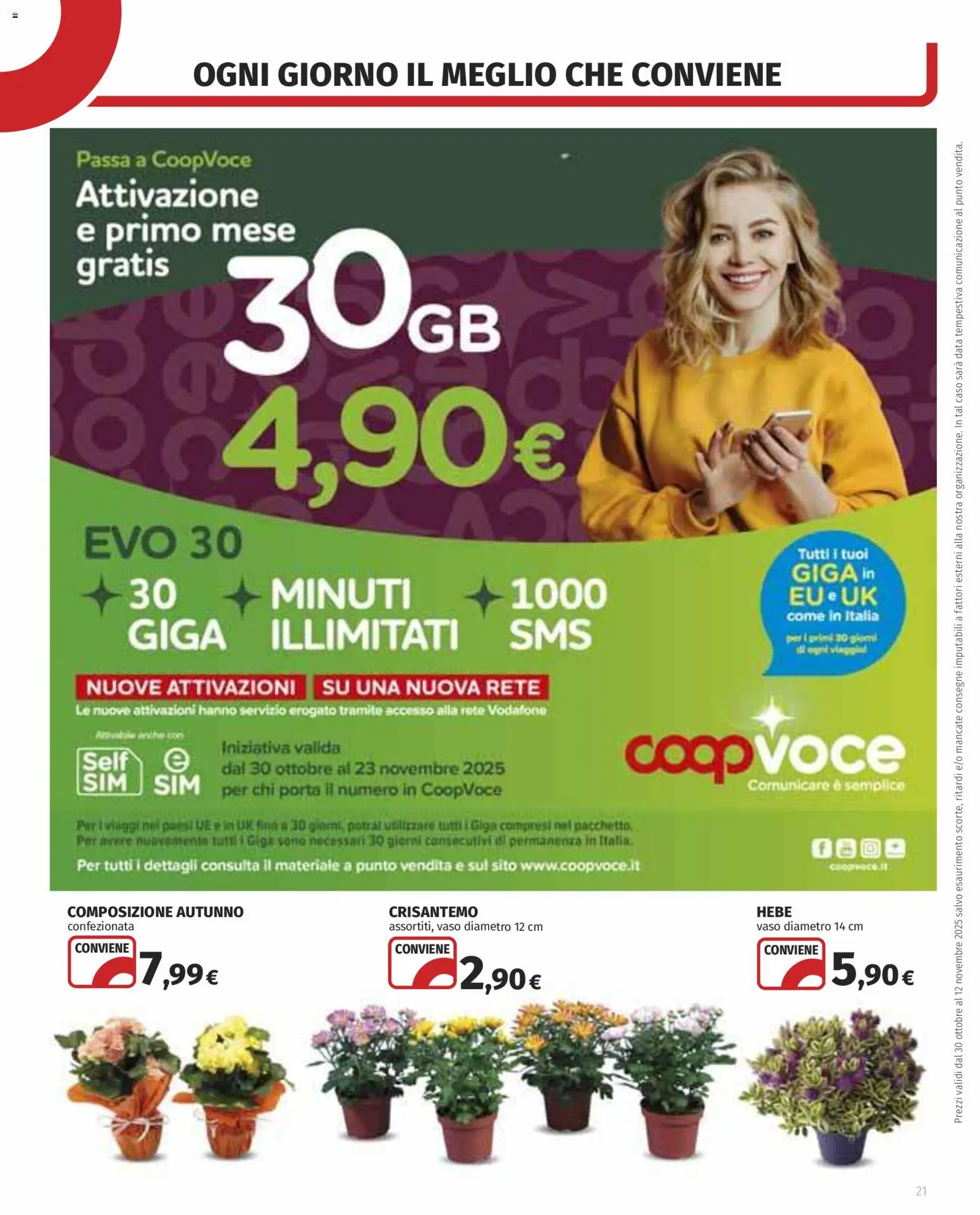 Volantino COOP del 30.10.2025 | Pagina: 21 | Prodotti: Data, Vaso