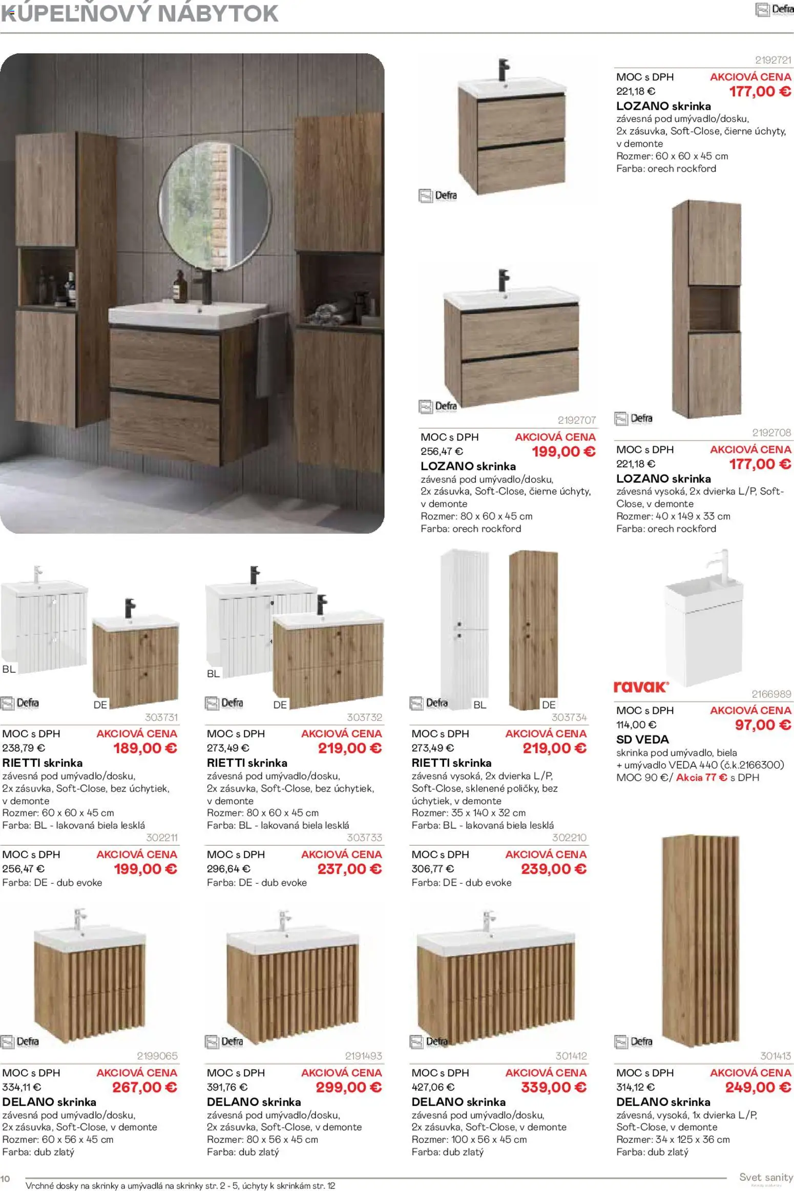 Nové Ingema akcie – leták je platný od 29.10.2025 | Strana: 12 | Produkty: Nábytok, Skrinka, Umývadlo