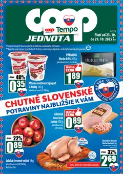 COOP Jednota leták platný od 23.10.2025