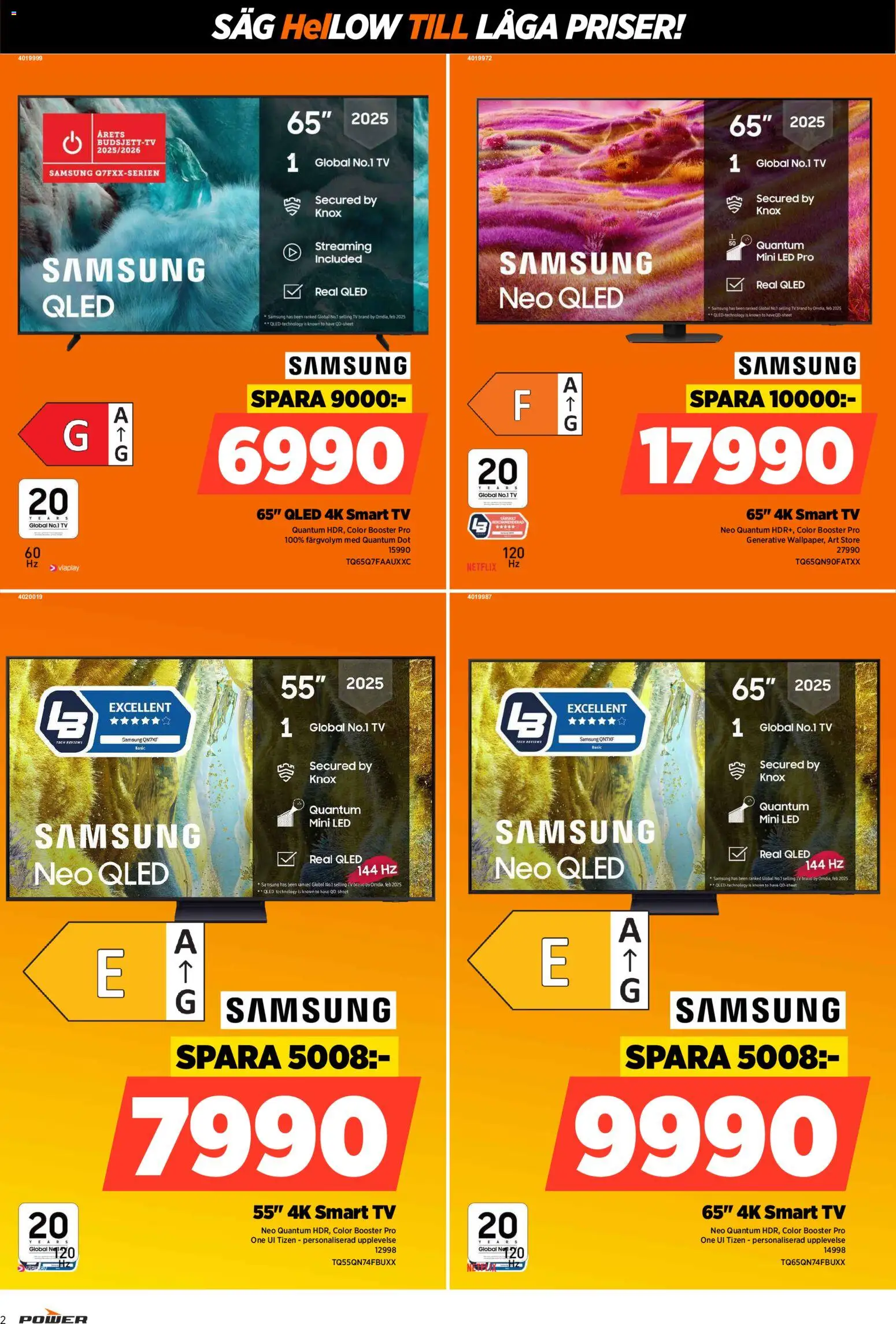 Power reklamblad aktuell från 27.04.2026 | Sida: 2 | Produkter: Såg, Smart tv, Tv