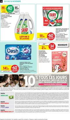 Intermarché - Prévisualisation de LESSIVE LIQUIDE FRAÎCHEUR INTENSE 40 LAVAGES, 2x1680ml, soit 3,36 l valide à partir de 04.11.2025 | Page: 54