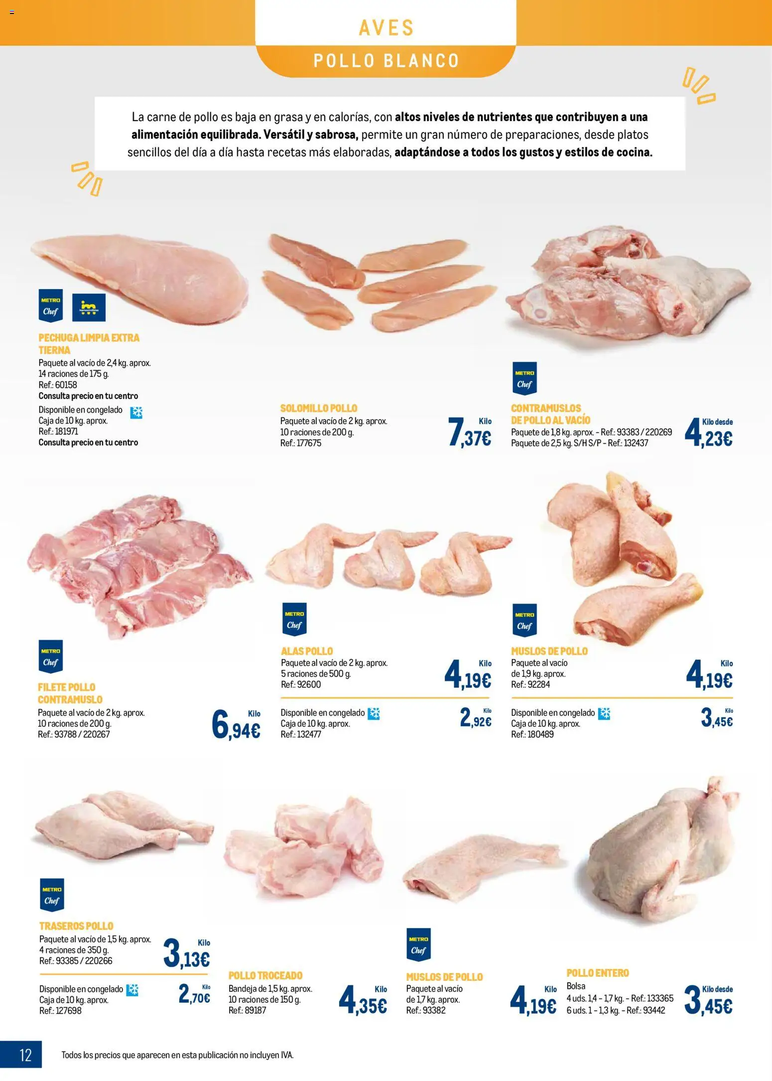 Makro - Especial Carnes Centro │ válido desde el 03.11.2025 | Página: 12 | Productos: Carne de pollo, Filete, Bandeja, Caja