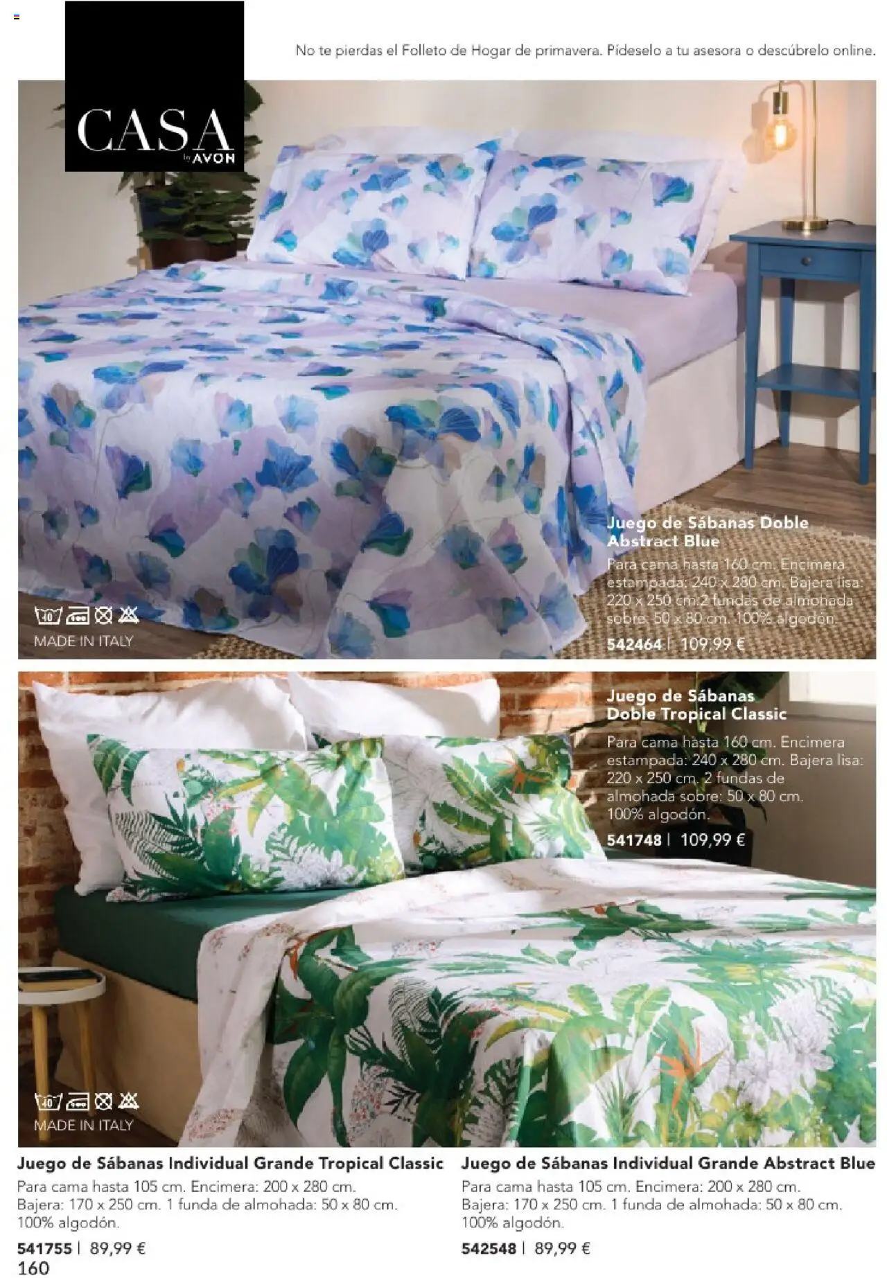 Catálogo AVON campaña 6 │ válido desde el 01.06.2025 | Página: 160 | Productos: Juego de sábanas, Té, Funda, Cama