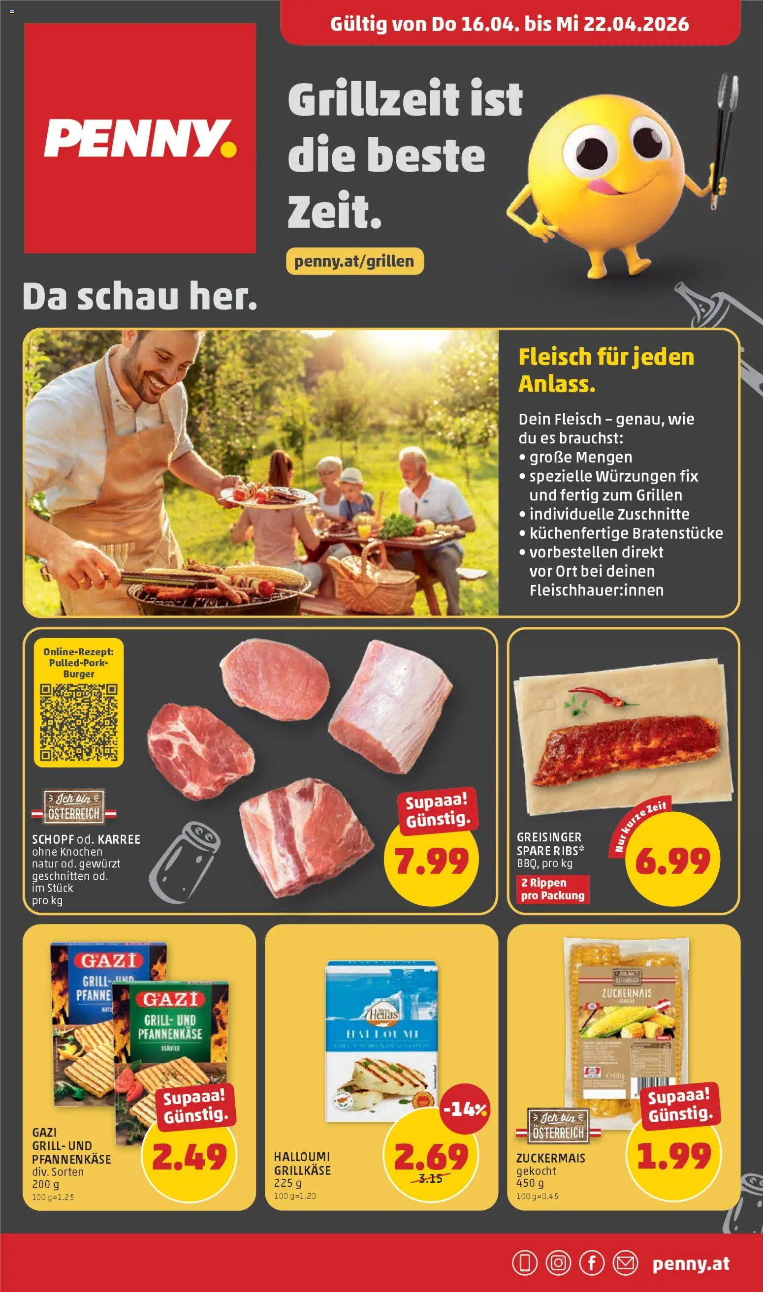 Penny Markt Grillzeit ist die beste Zeit gültig ab 16.04.2026 | Seite: 1 | Produkte: Grill