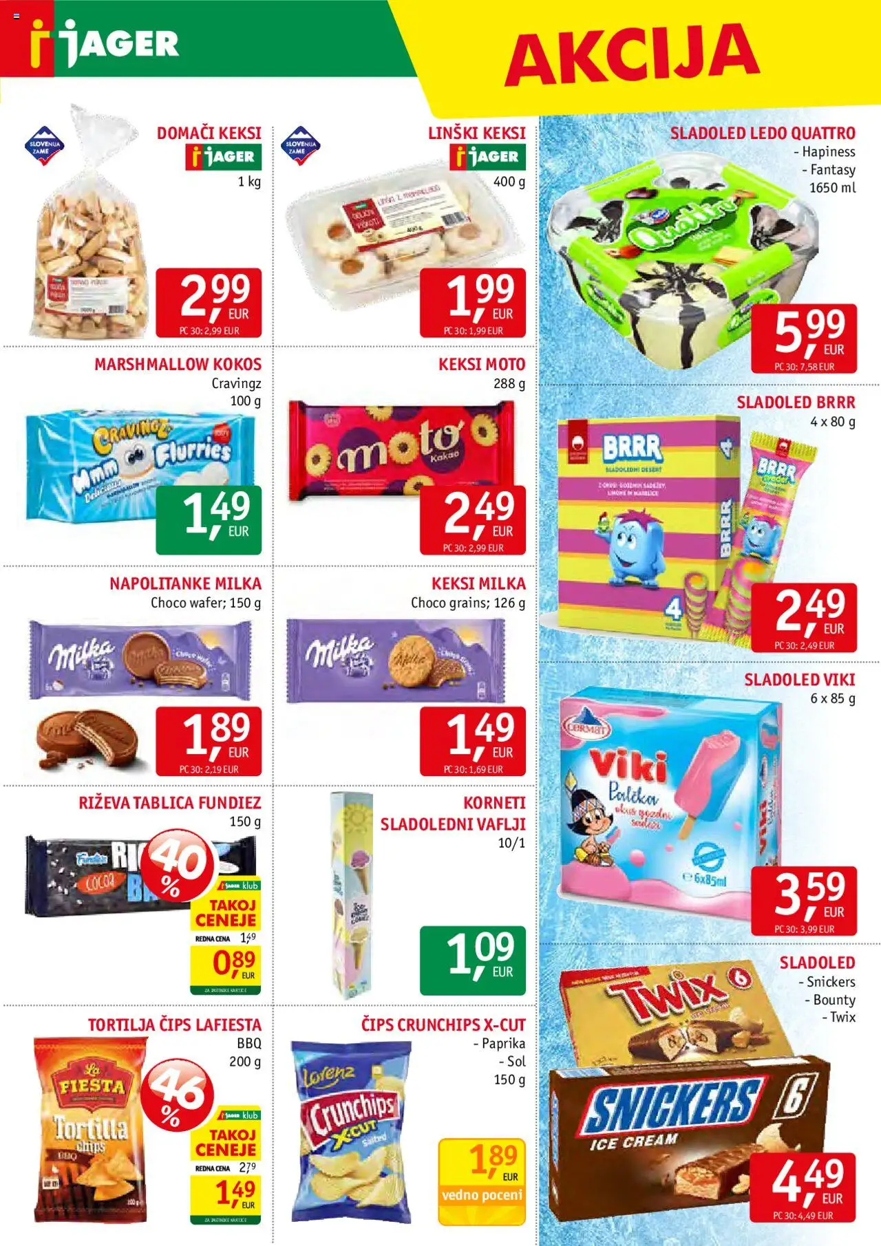 Jager katalog │ velja od 16.07.2025 | Stran: 11 | Izdelki: Napolitanke, Keksi, Vaflji, Sol