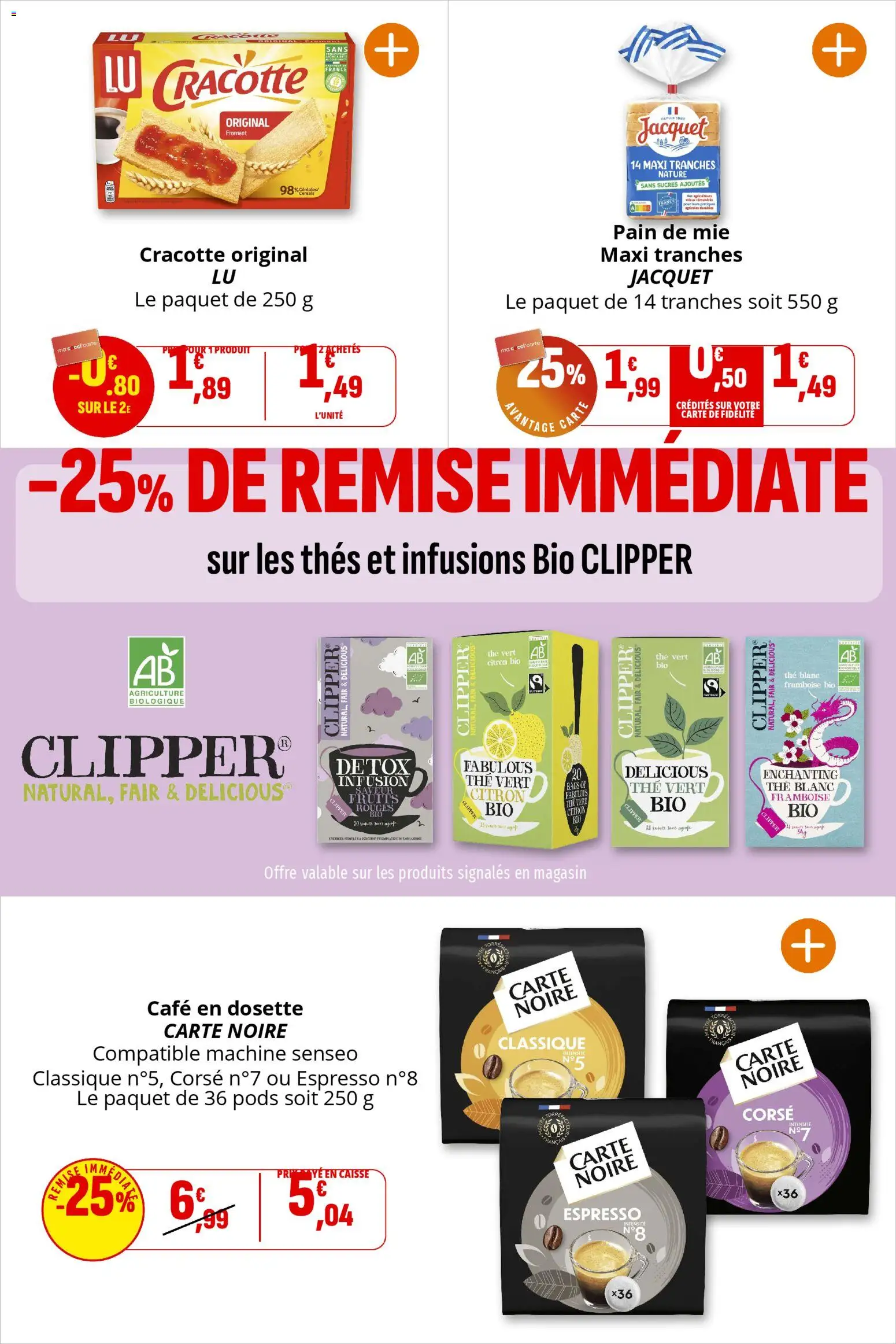 {H1} | Page: 14 | Produits: Infusion, Pain, Café, Thé