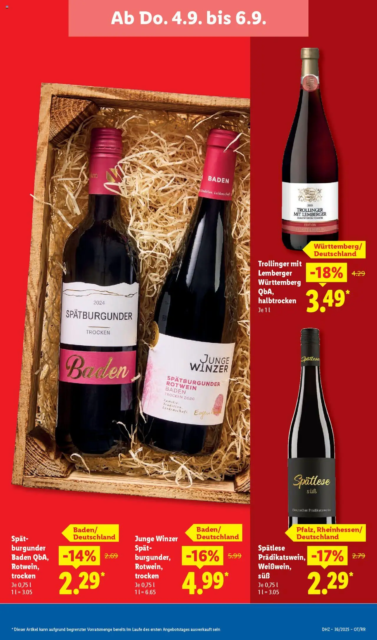 Lidl Prospekt Bestwig	 - gültig ab dem 01.09.2025 | Seite: 57 | Produkte: Rotwein