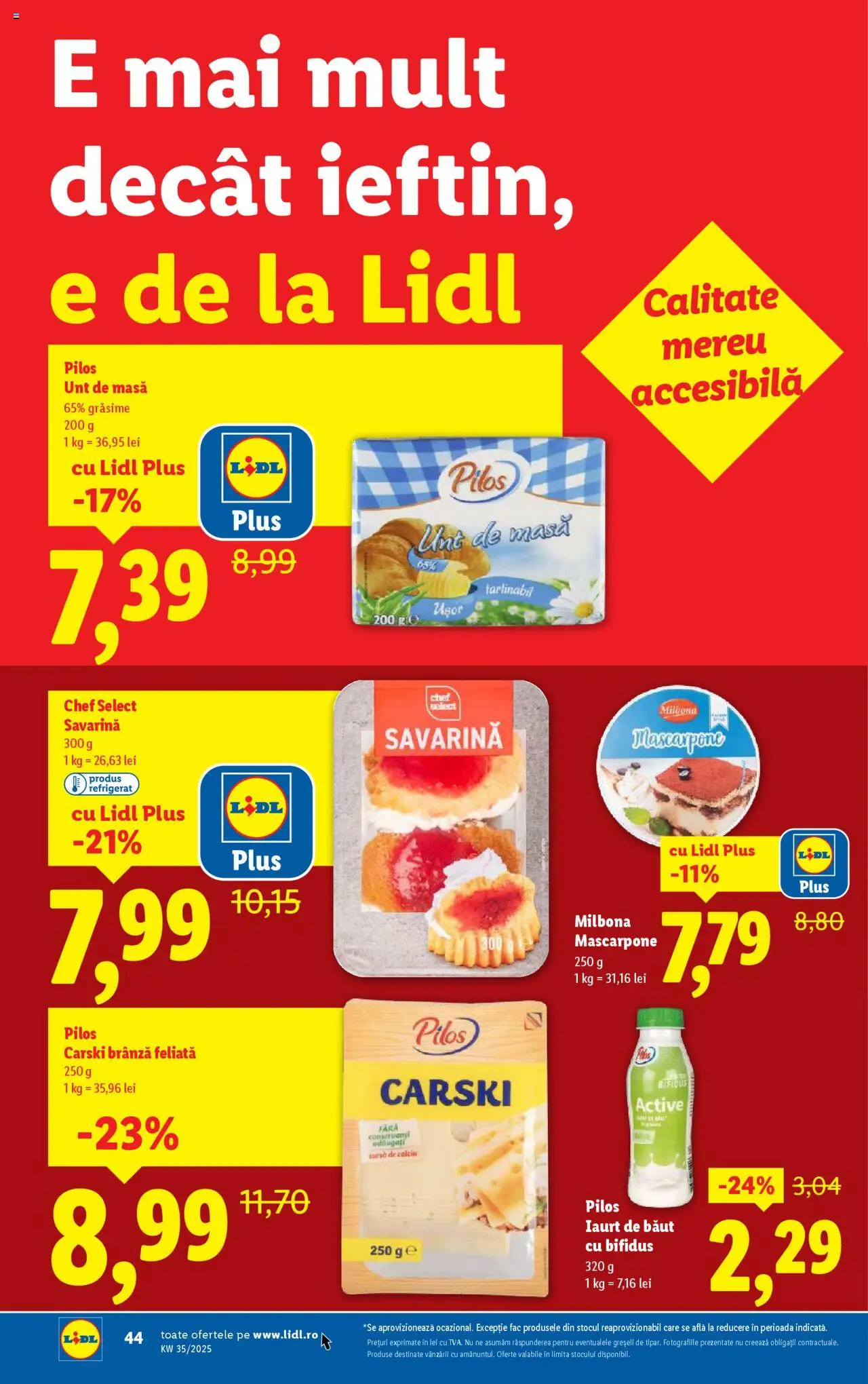 Catalog Lidl – valabil de la 25.08.2025 | Pagină: 58 | Produse: Toplar, Masă, Savarină, Unt