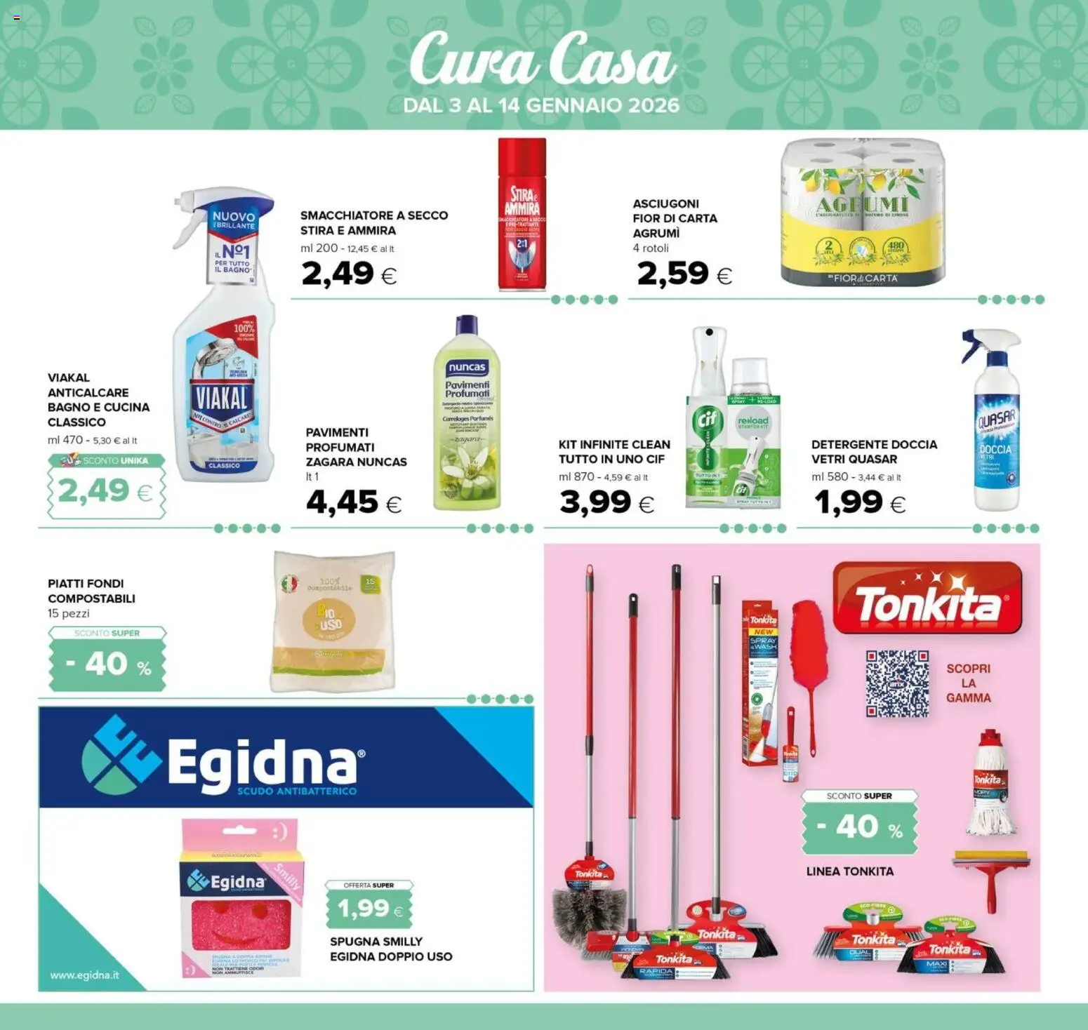 Volantino Oasi del 03.01.2026 | Pagina: 21 | Prodotti: Spugna, Anticalcare, Bagno, Doccia