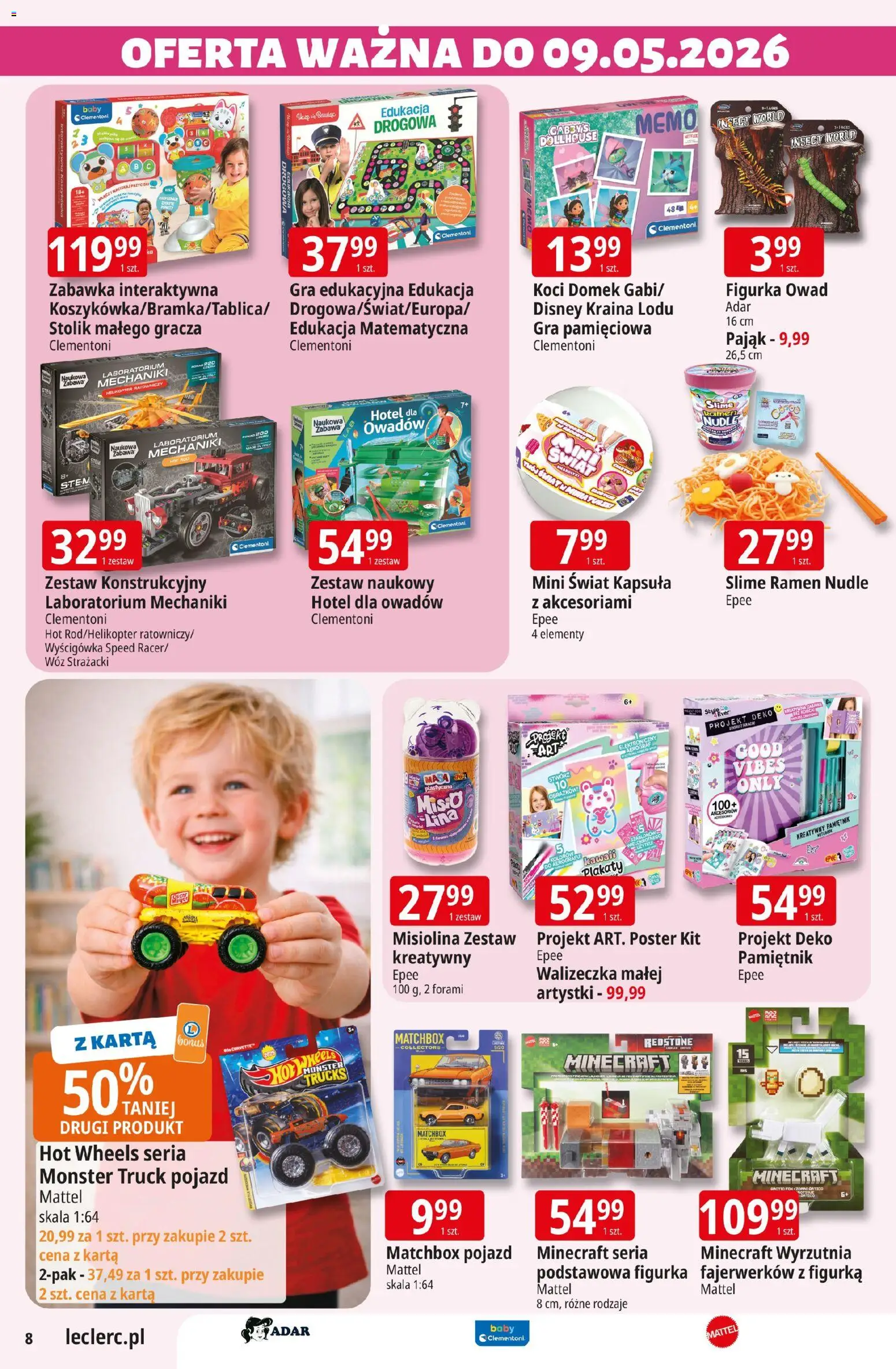E.Leclerc gazetka - Kłodzko od 21.04.2026 | Strona: 8 | Produkty: Karta, Gra, Wyrzutnia