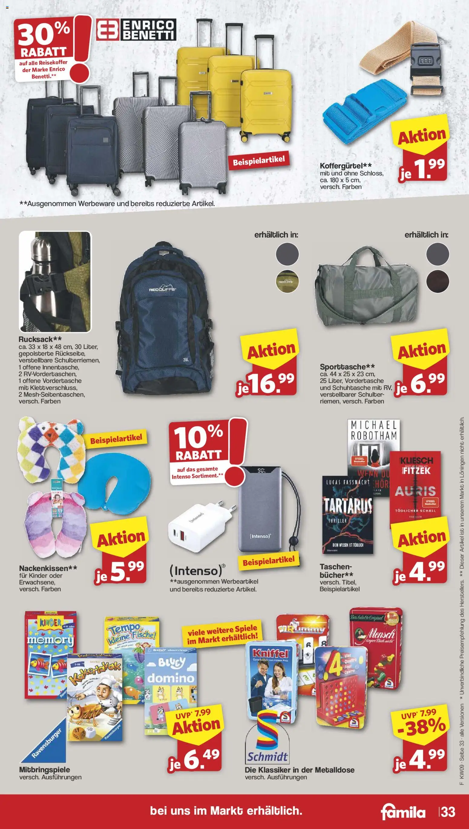 Famila Nordwest Prospekt 	 – gültig ab 23.02.2026 | Seite: 34 | Produkte: Spiegel, Rucksack