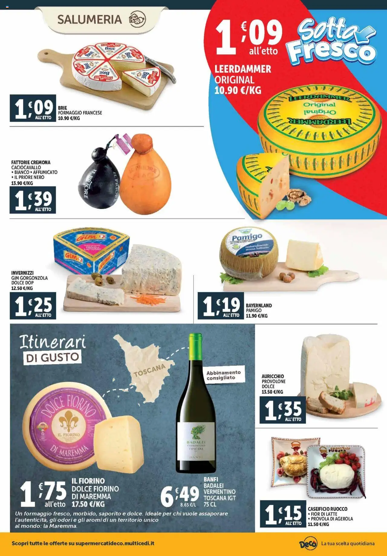 Volantino Decò del 03.10.2025 | Pagina: 2 | Prodotti: Provolone, Latte, Formaggio, Gorgonzola