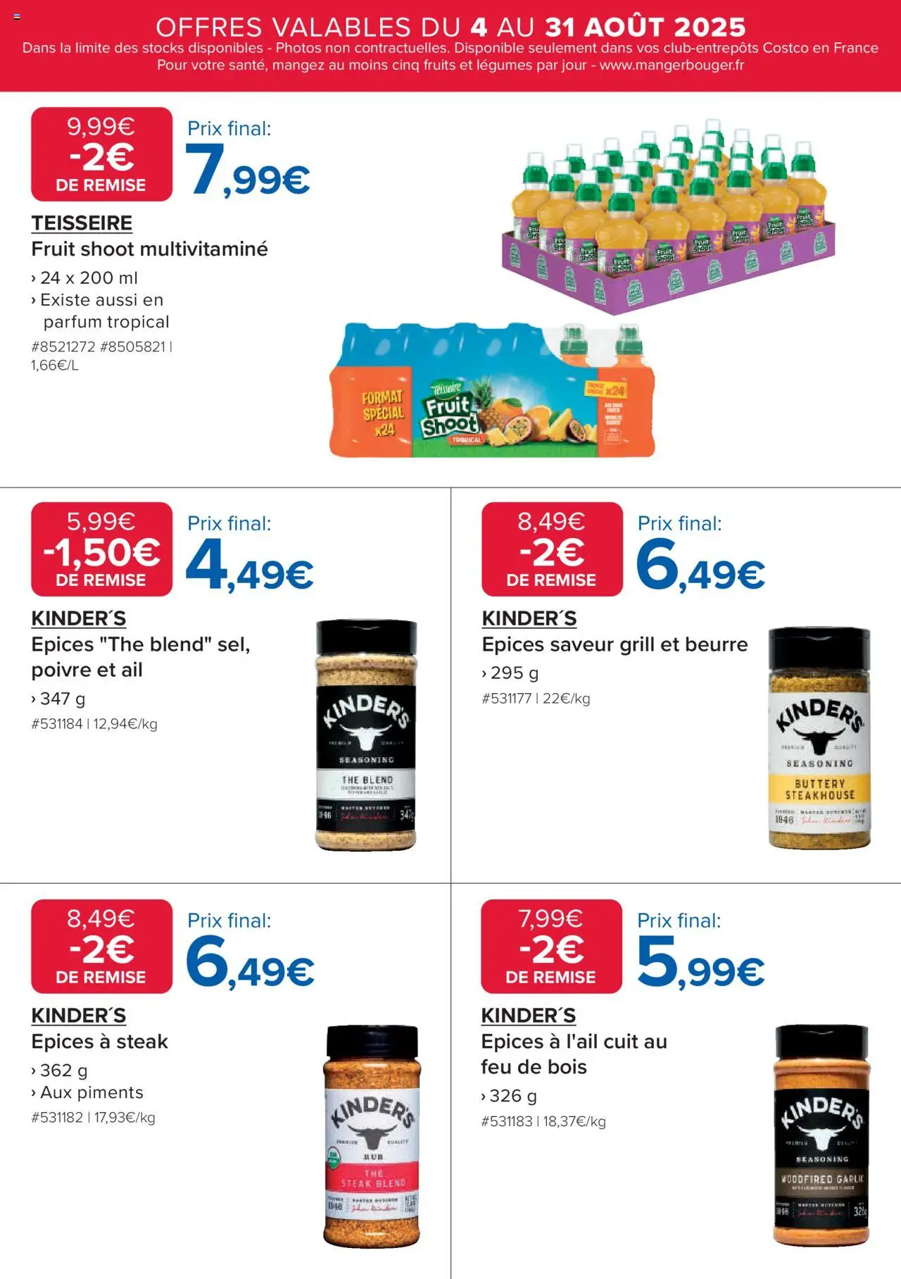  | Page: 16 | Produits: Grill, Poivre, Beurre, Thé