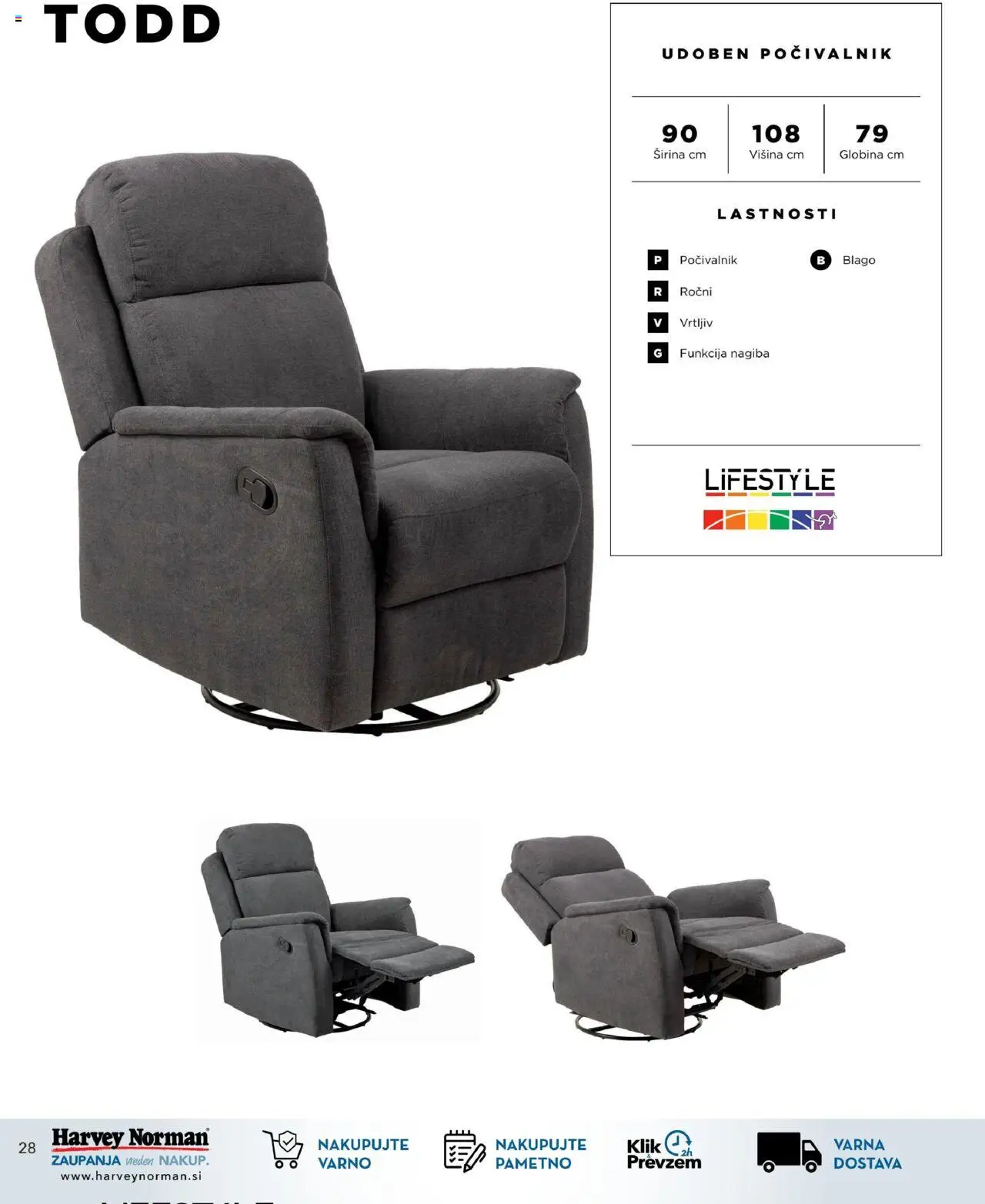 Harvey Norman - Katalog - Udobna praznična ponudba - Počivalniki & masažni stoli │ velja od 22.12.2022 | Stran: 28