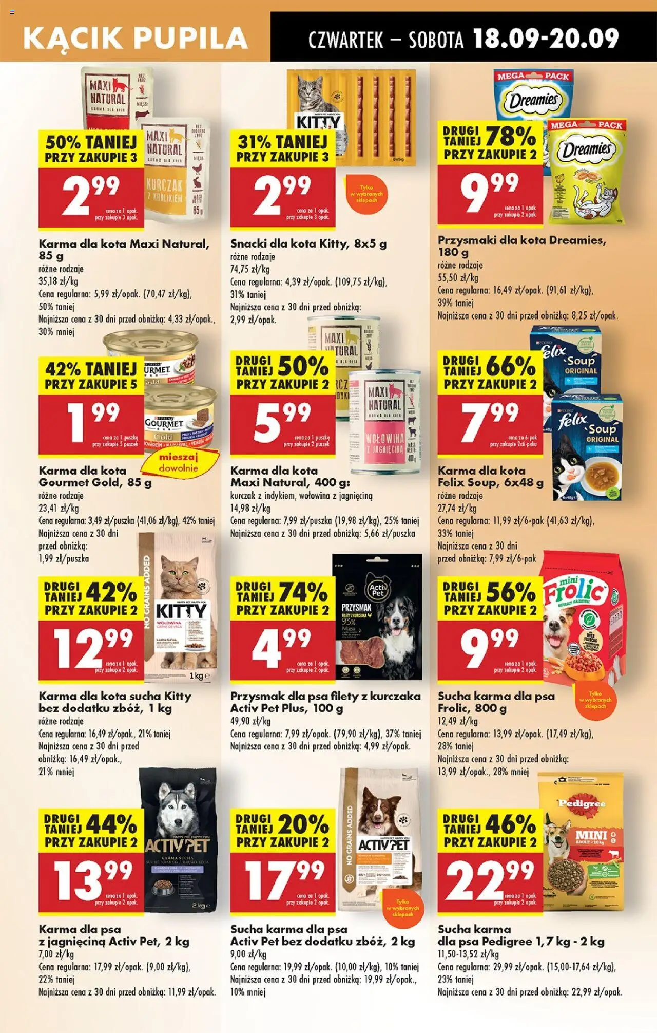 Biedronka gazetka - Oferta w tym tygodniu od 18.09.2025 | Strona: 75 | Produkty: Kurczak, Karma dla psa activ pet, Karma dla psa, Activ pet karma