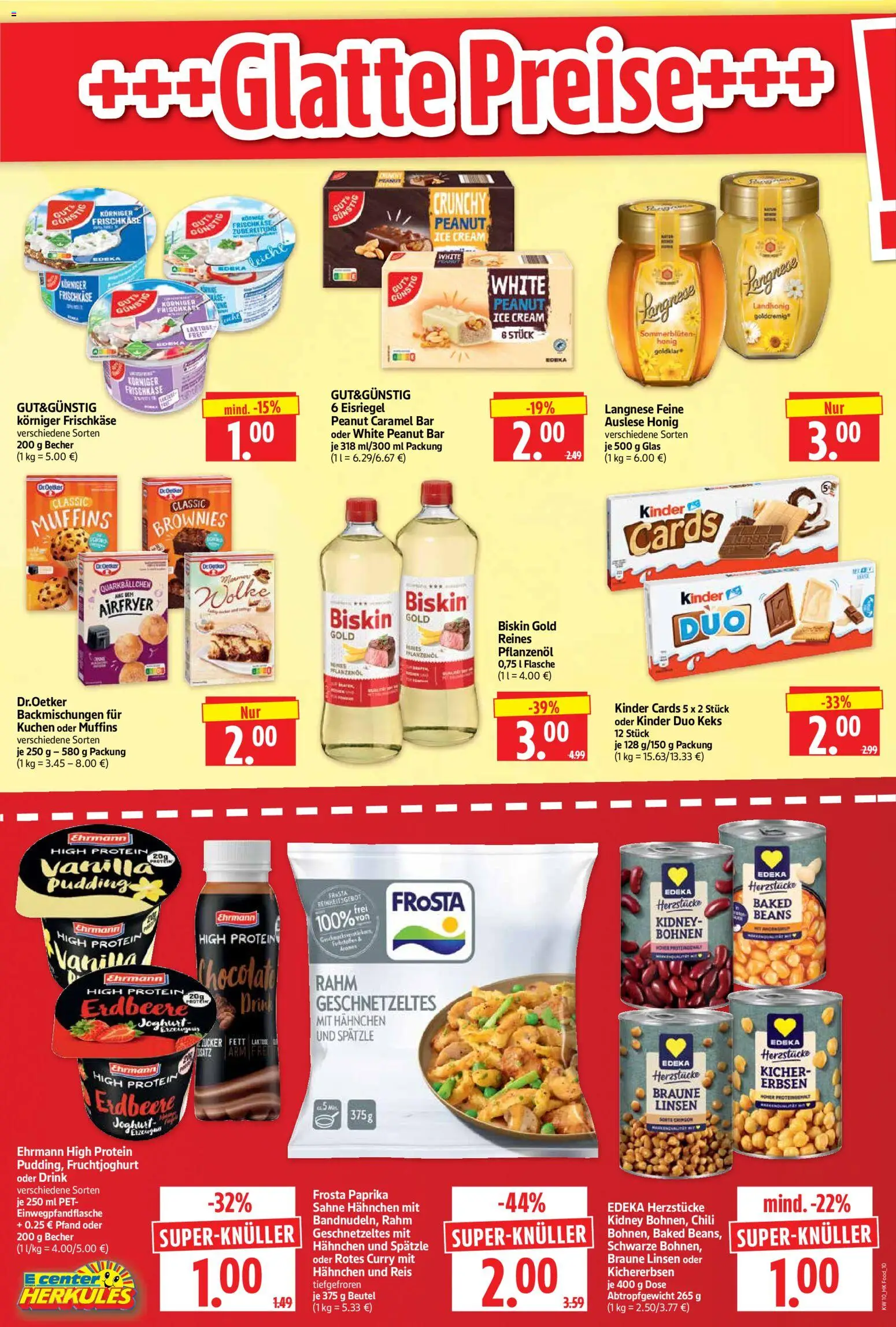 HERKULES Prospekt 	 – gültig ab 02.03.2026 | Seite: 10 | Produkte: Langnese, Pudding, Frosta, Sahne