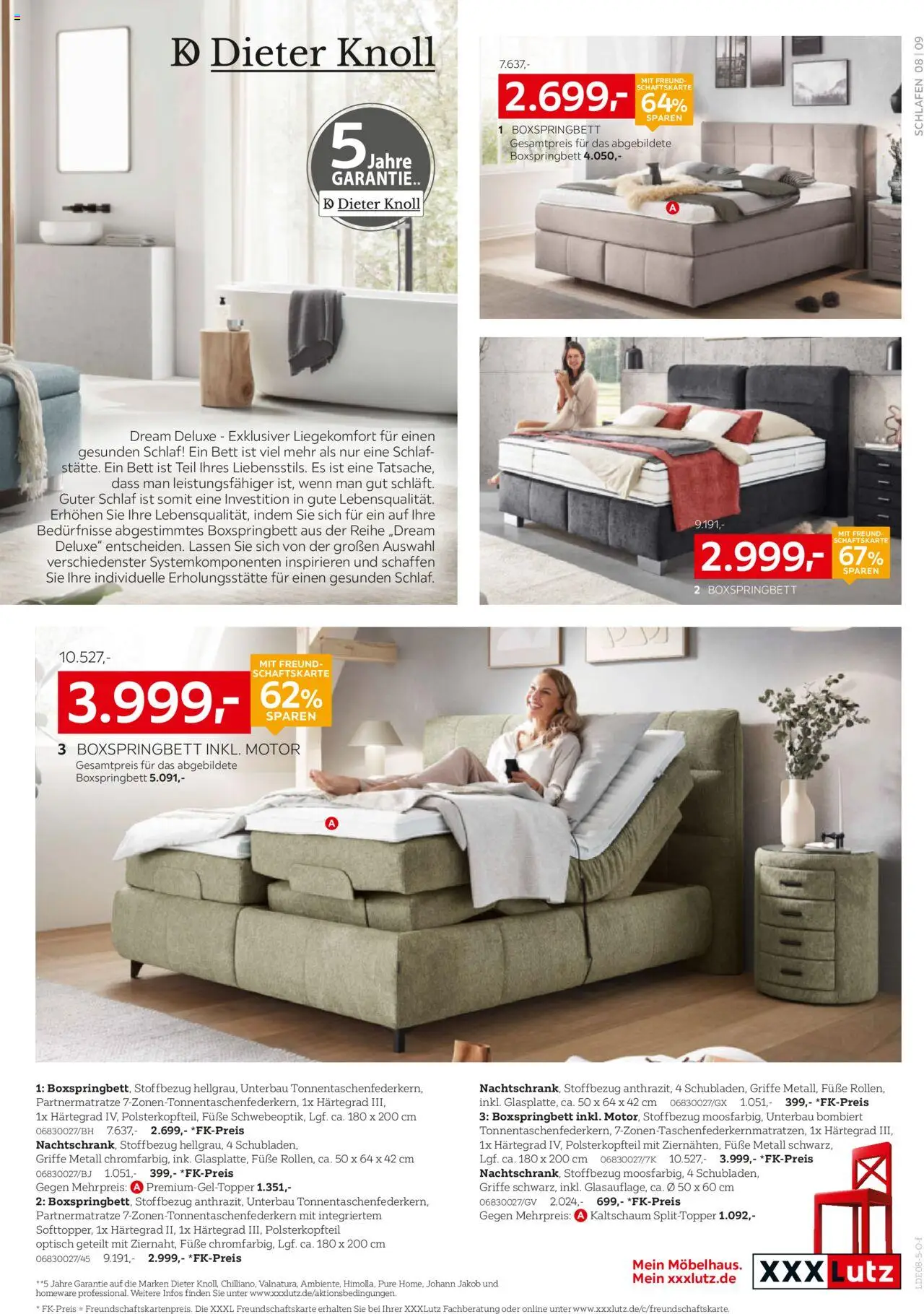 XXXL Lutz Betten Spezial - gültig ab dem 18.08.2025 | Seite: 9 | Produkte: Bett, Boxspringbett