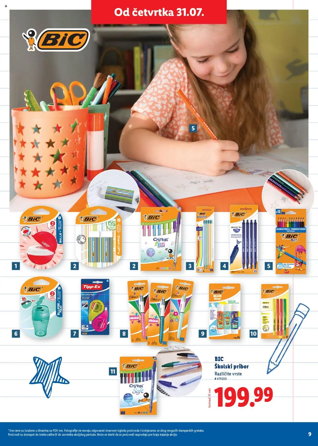 Lidl katalog - važi od 31.07.2025 | Strana: 9 | Proizvode: Korektor, Markeri