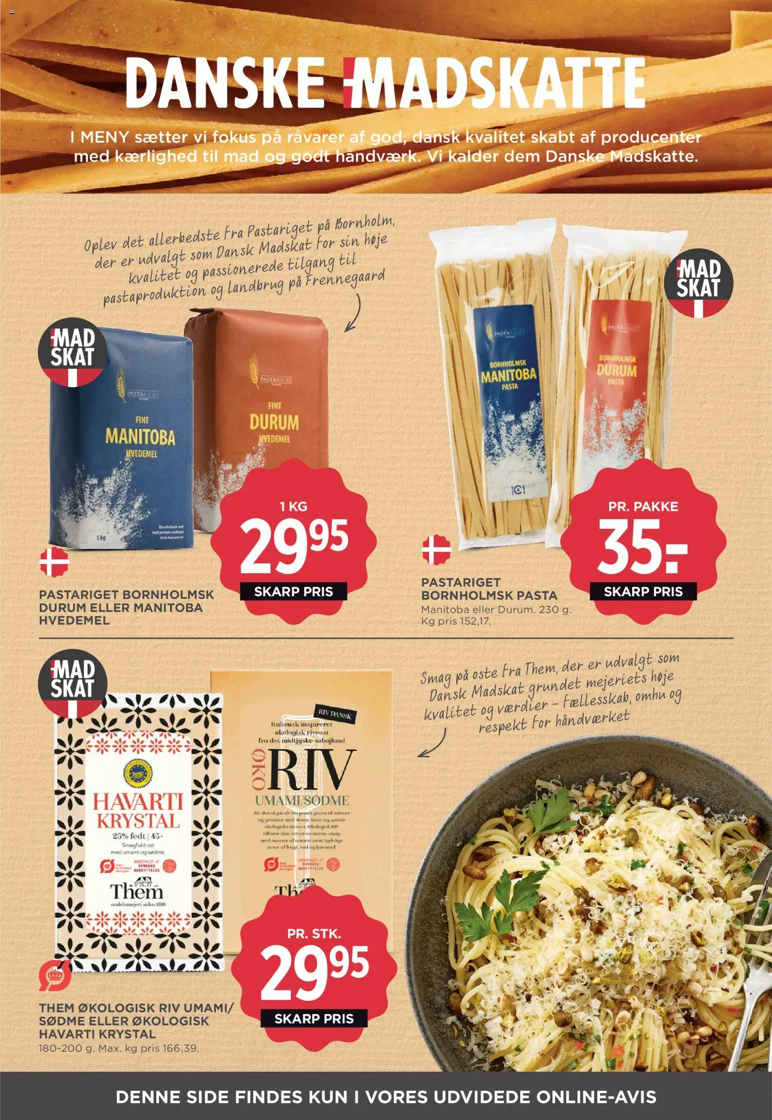 Meny tilbudsavis – gyldig fra 09.01.2026 | Side: 21 | Produkter: Ost, Pasta, Hvedemel, Søm