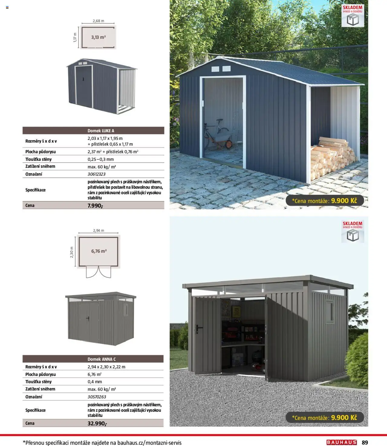 Bauhaus katalog Ploty a zahradní domky od 01.04.2025 | Strana: 89 | Produkty: Plech