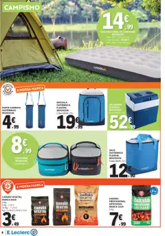 E.Leclerc - Folheto Não Alimentar │ válido de 17.07.2025 | Página: 4 | Produtos: Mochila, Geladeira, Carvão vegetal, Colchão