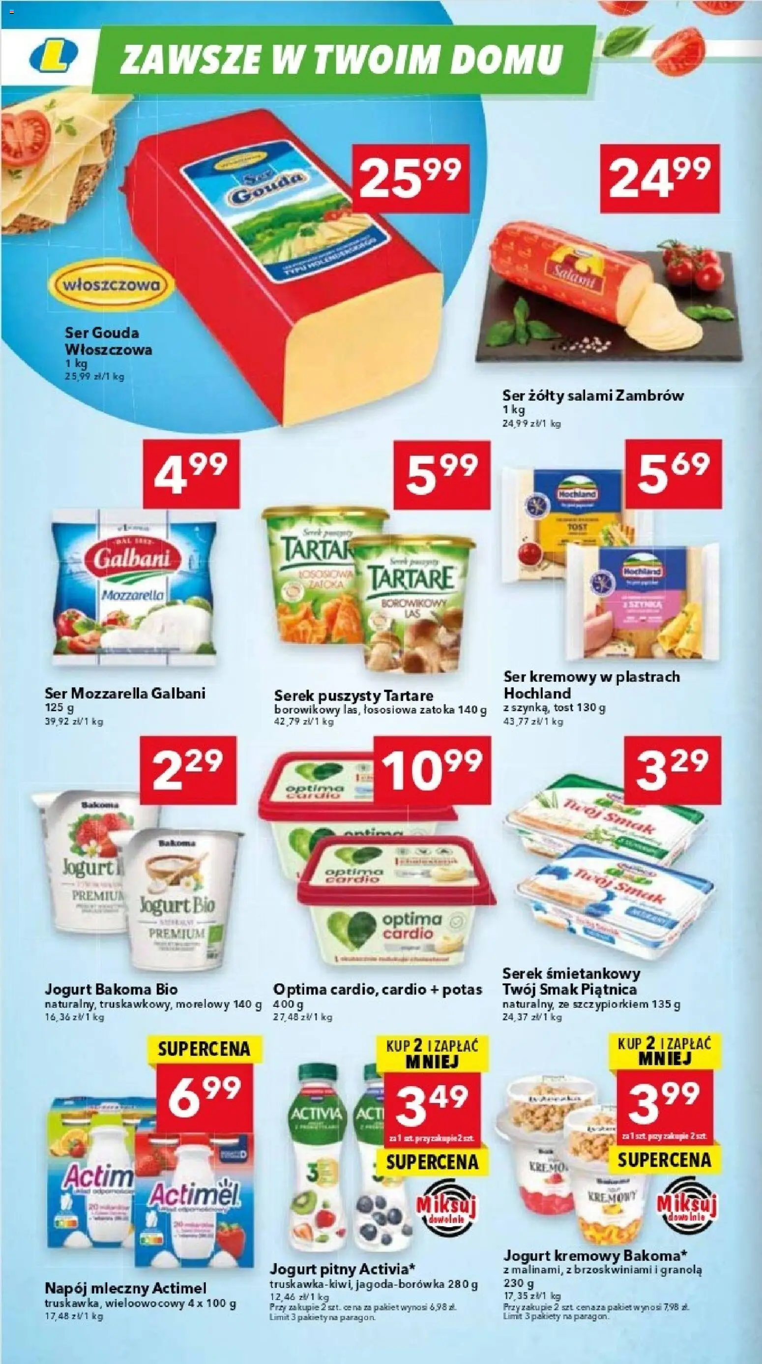 Lewiatan gazetka - Warszawa od 20.11.2025 | Strona: 4 | Produkty: Jogurt, Salami, Mozzarella, Ser gouda