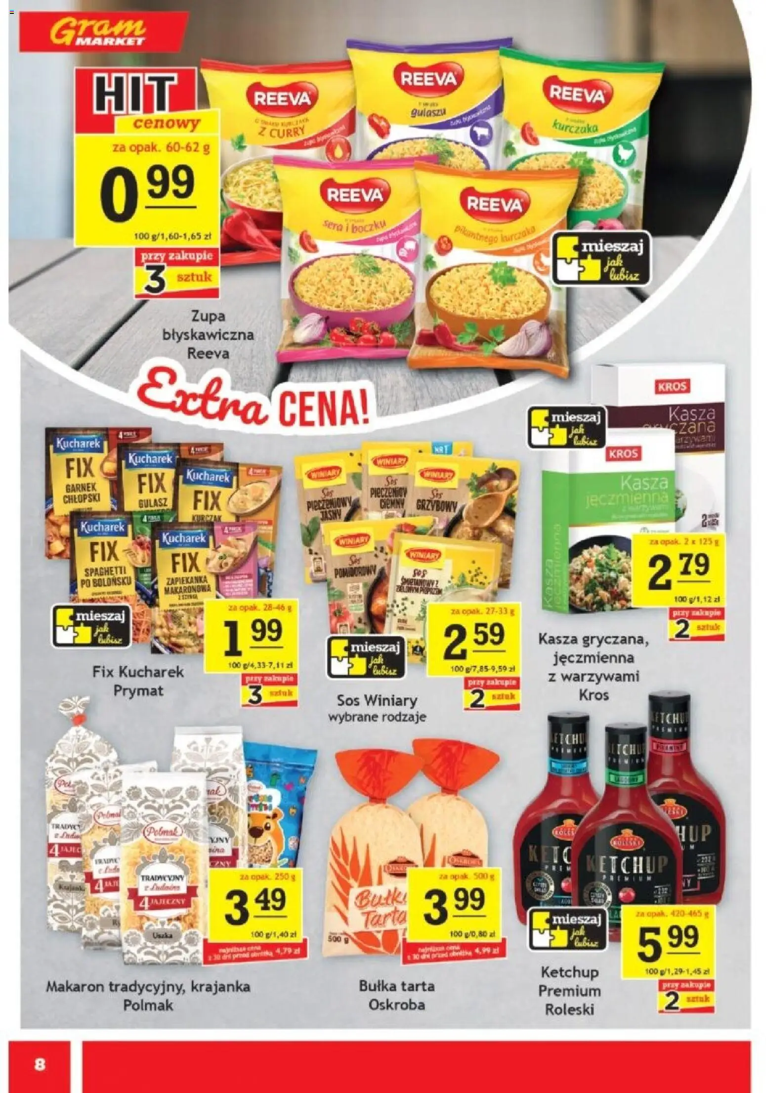 Gram Market Gazetka od 18.02.2026 | Strona: 9 | Produkty: Kurczak, Zapiekanka, Zupa, Makaron