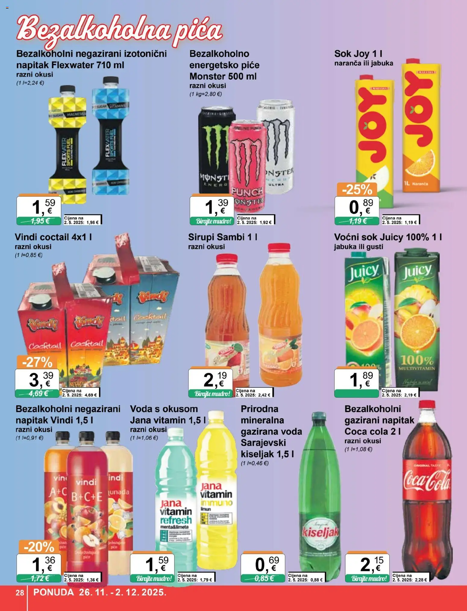 KTC katalog | vrijedi od 26.11.2025 | Stranica: 28 | Proizvodi: Coca cola, Pica, Sok, Jabuka