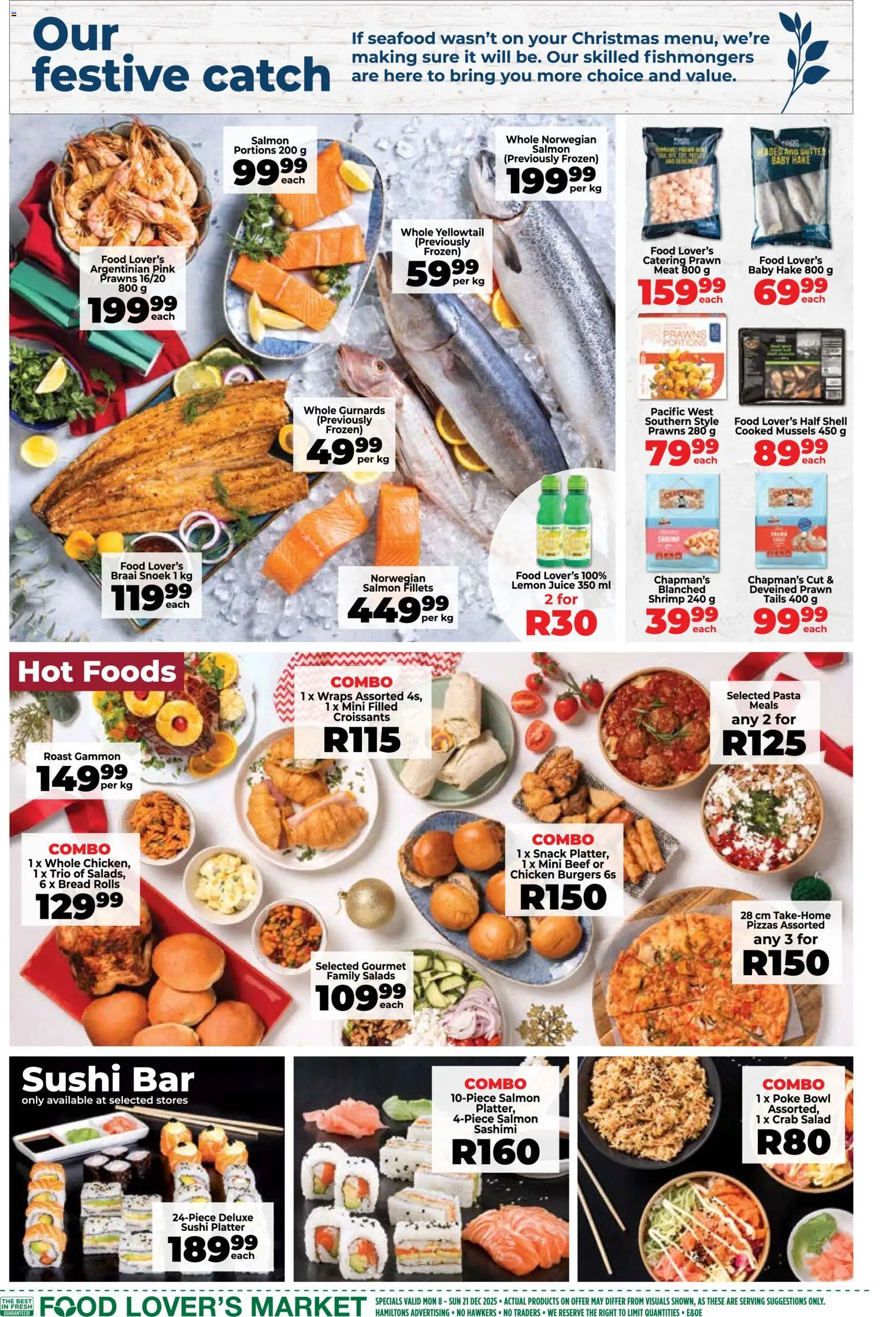 New Food Lover's Market catalogue – valid from 08.12.2025 | Page: 6 | Products: Platter, Chicken, Burgers, Salad